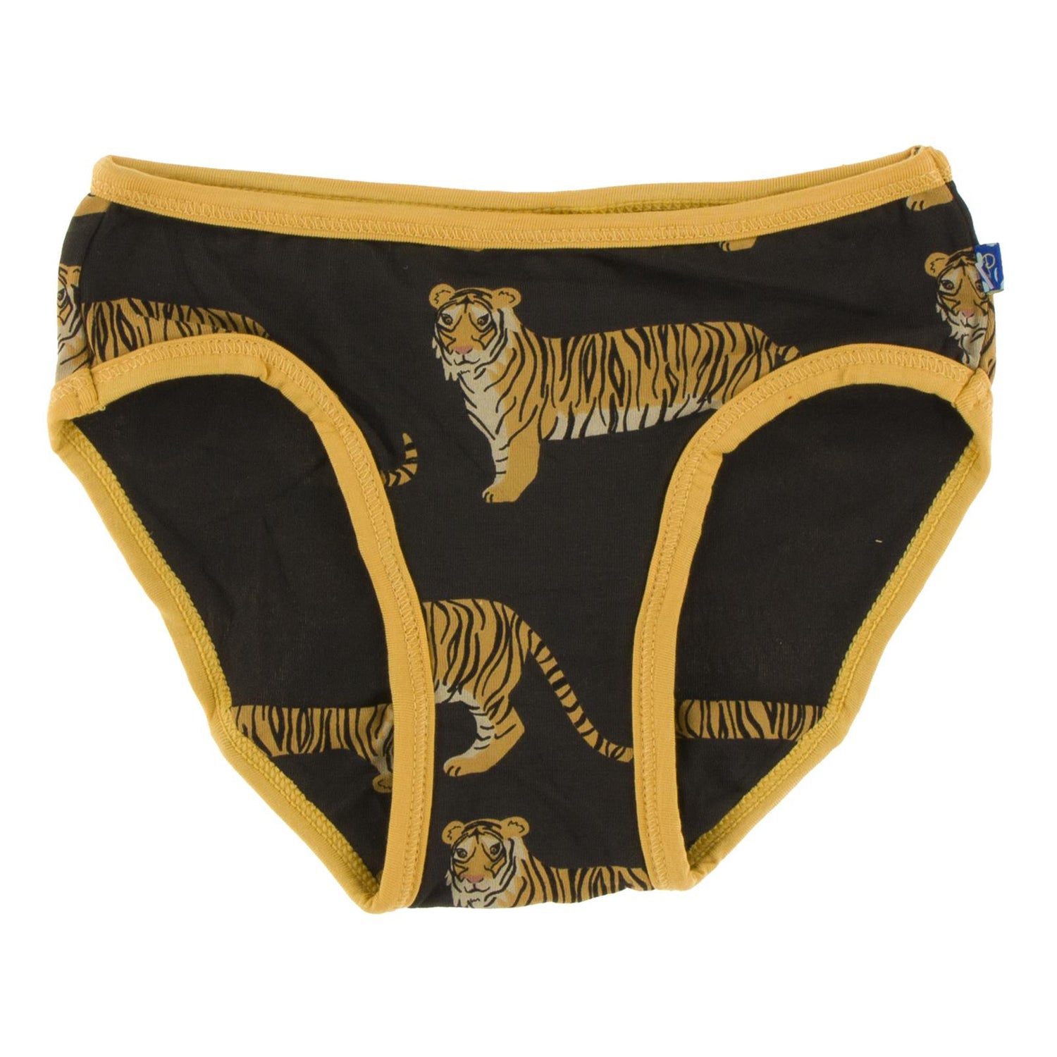 Print Girl Underwear in Zebra Tiger with Marigold