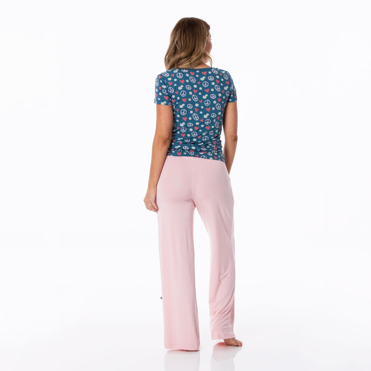Women's Solid Lounge Pants in Baby Rose
