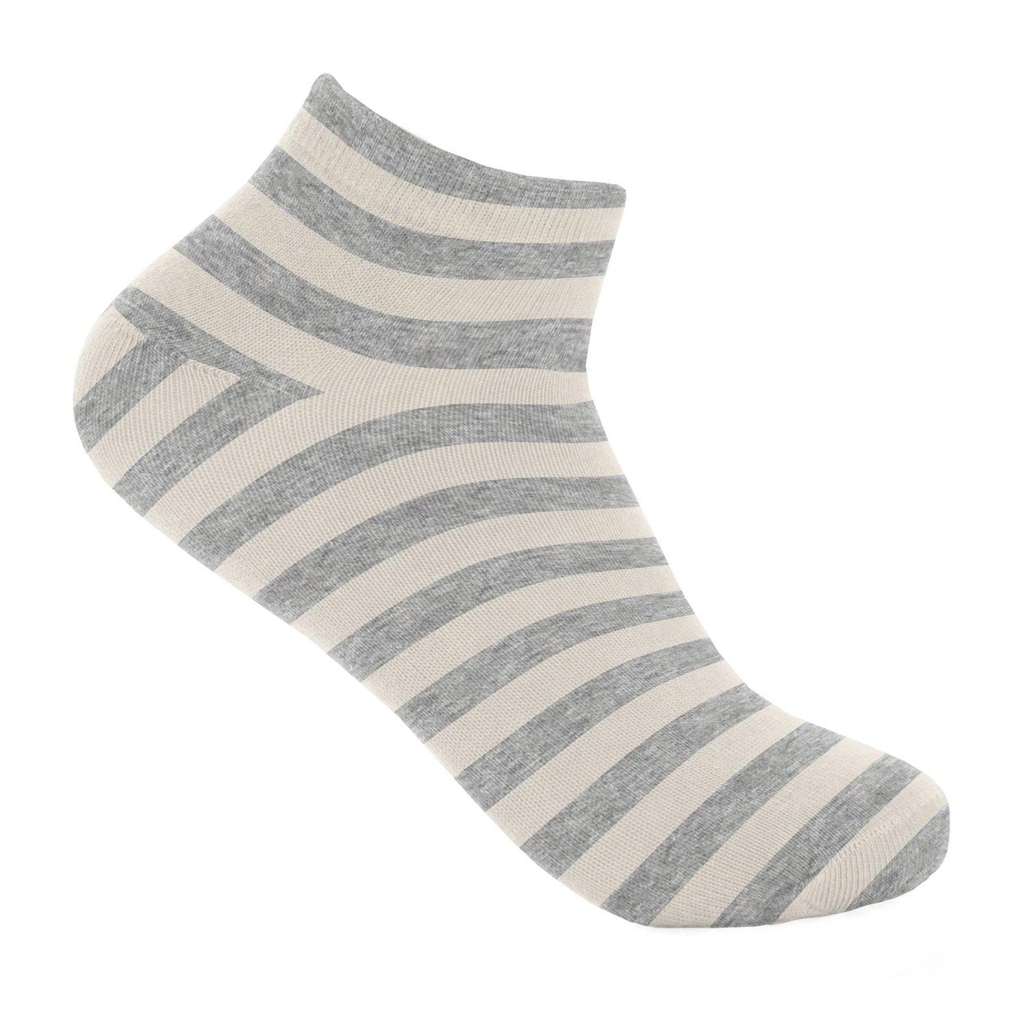 Women's Print Ankle Socks in Heathered Mist Sweet Stripe