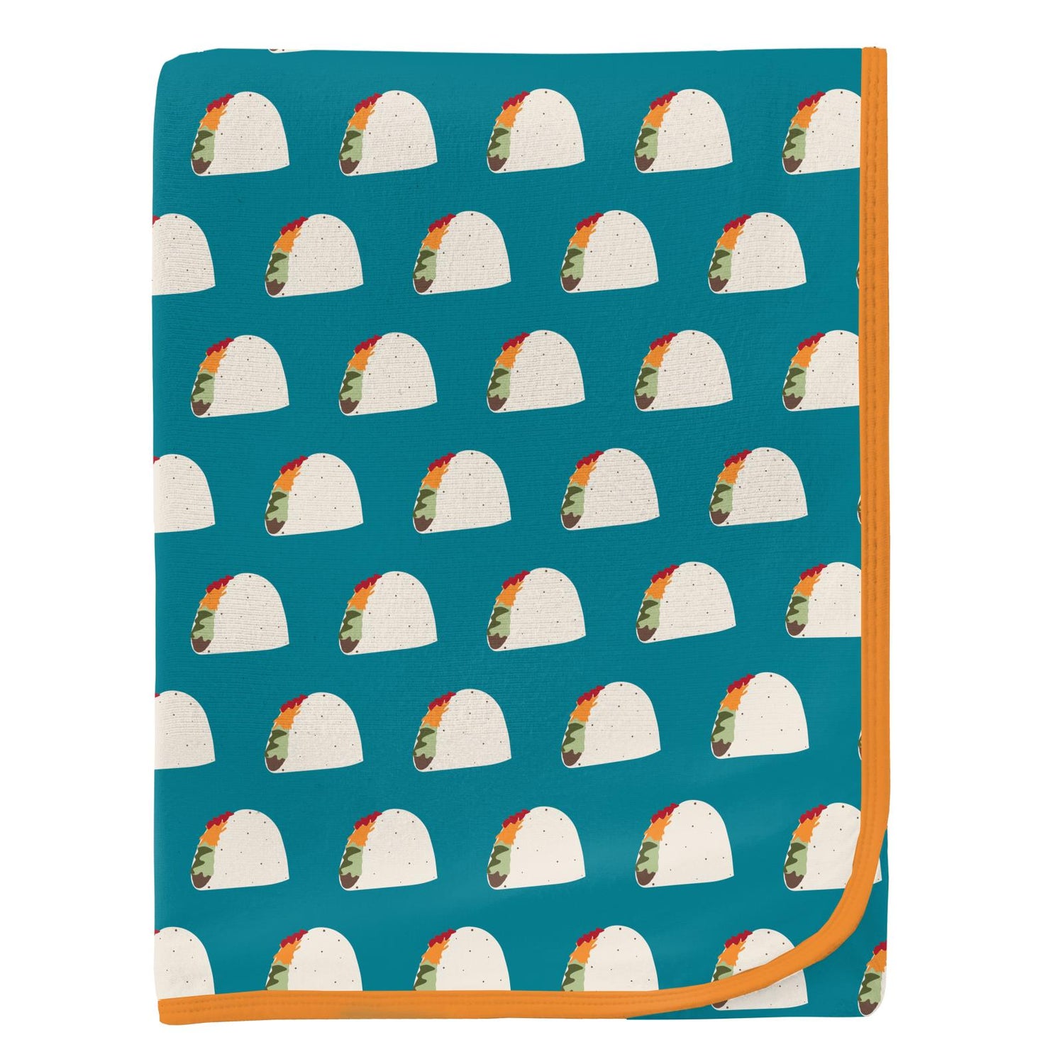 Print Swaddling Blanket in Seagrass Tacos
