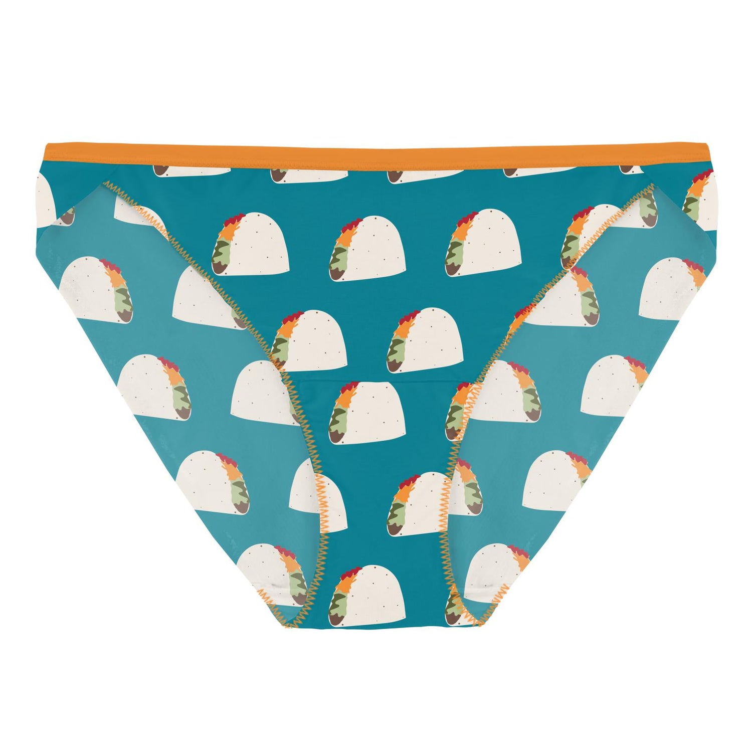 Women's Print Bikini Brief in Seagrass Tacos