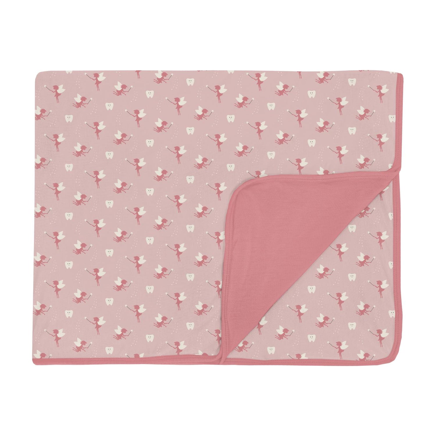 Print Toddler Blanket in Baby Rose Tooth Fairy