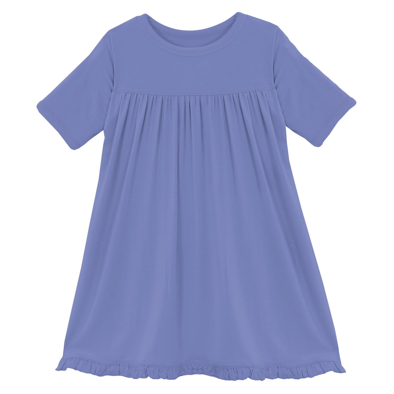 Classic Short Sleeve Swing Dress in Forget Me Not