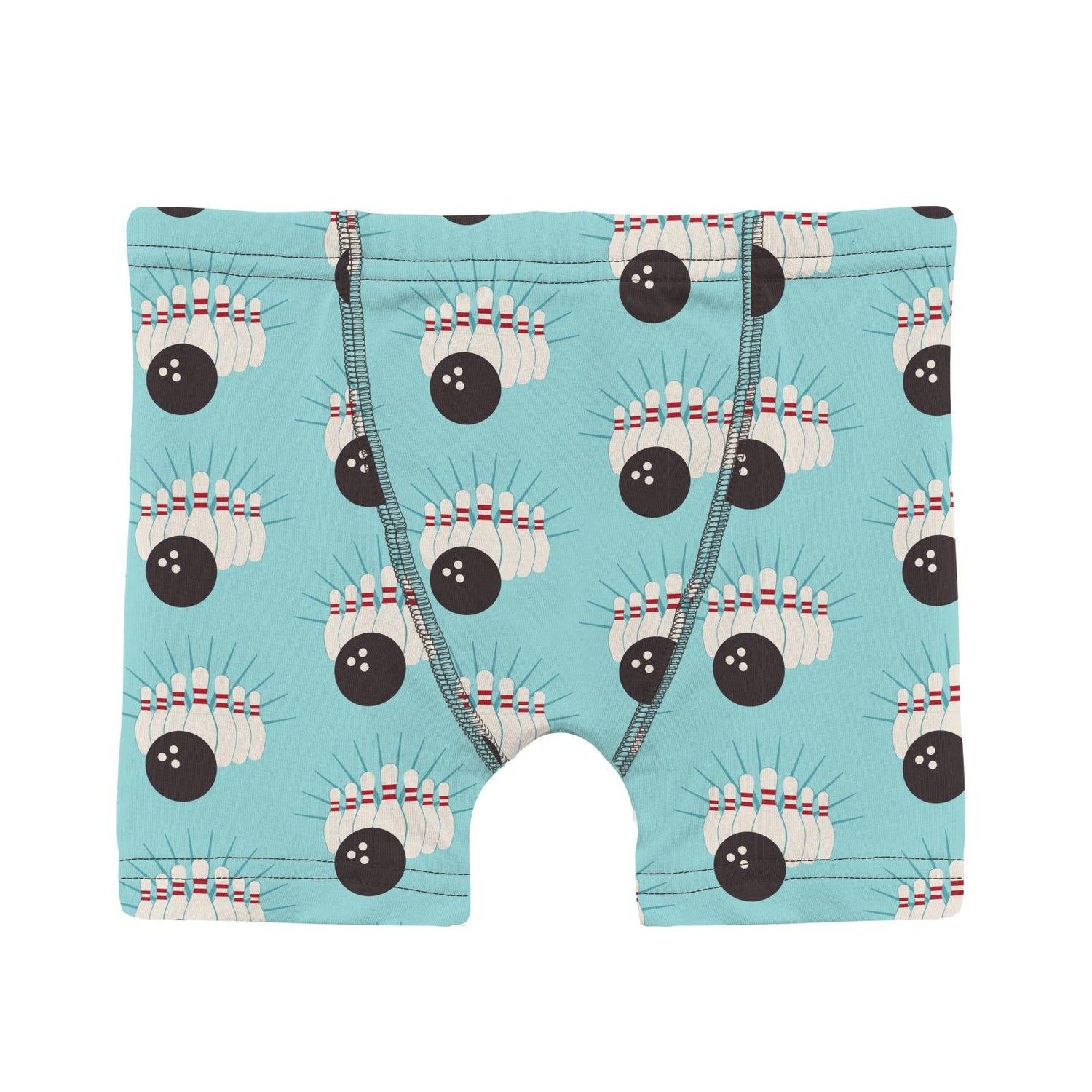 Print Boy's Boxer Brief in Summer Sky Bowling