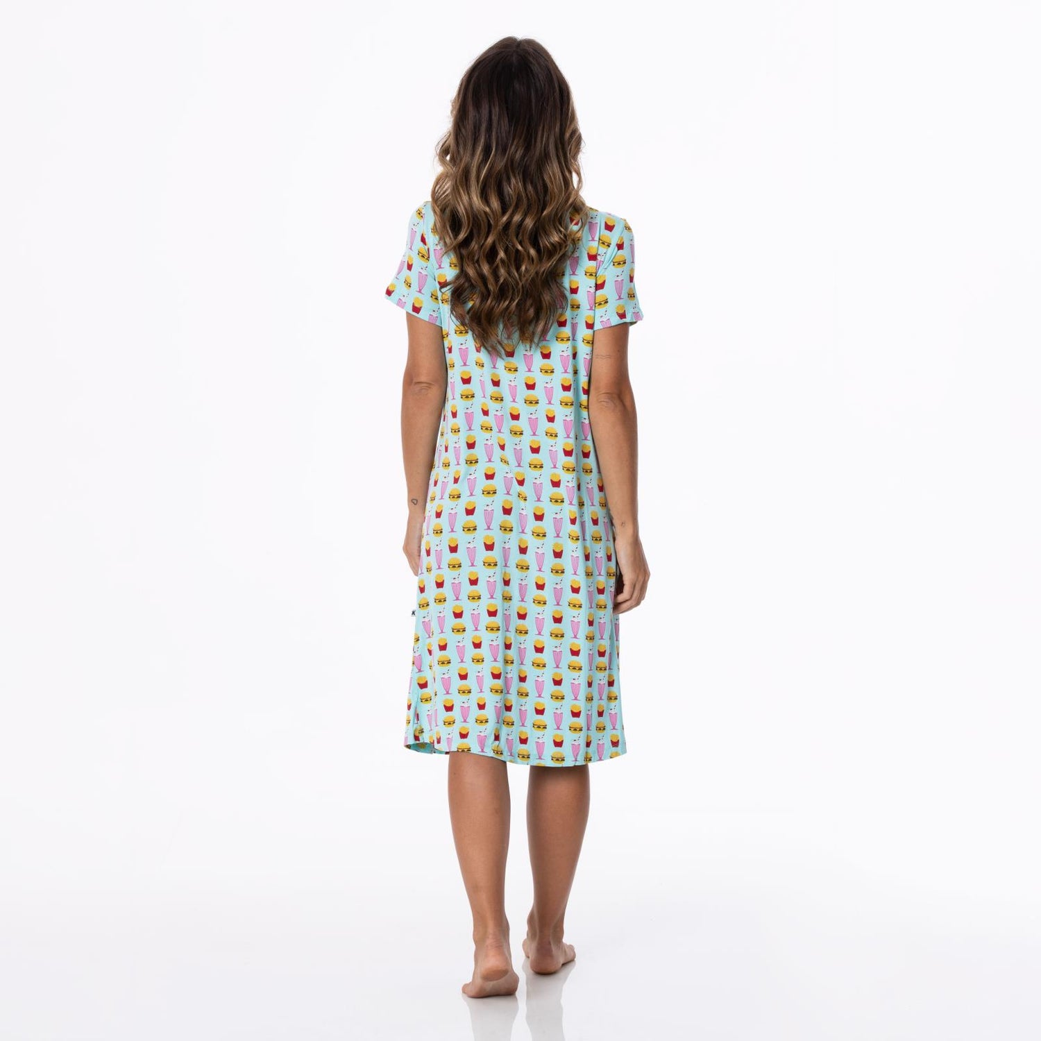 Women's Print Nursing Nightgown in Summer Sky Cheeseburger