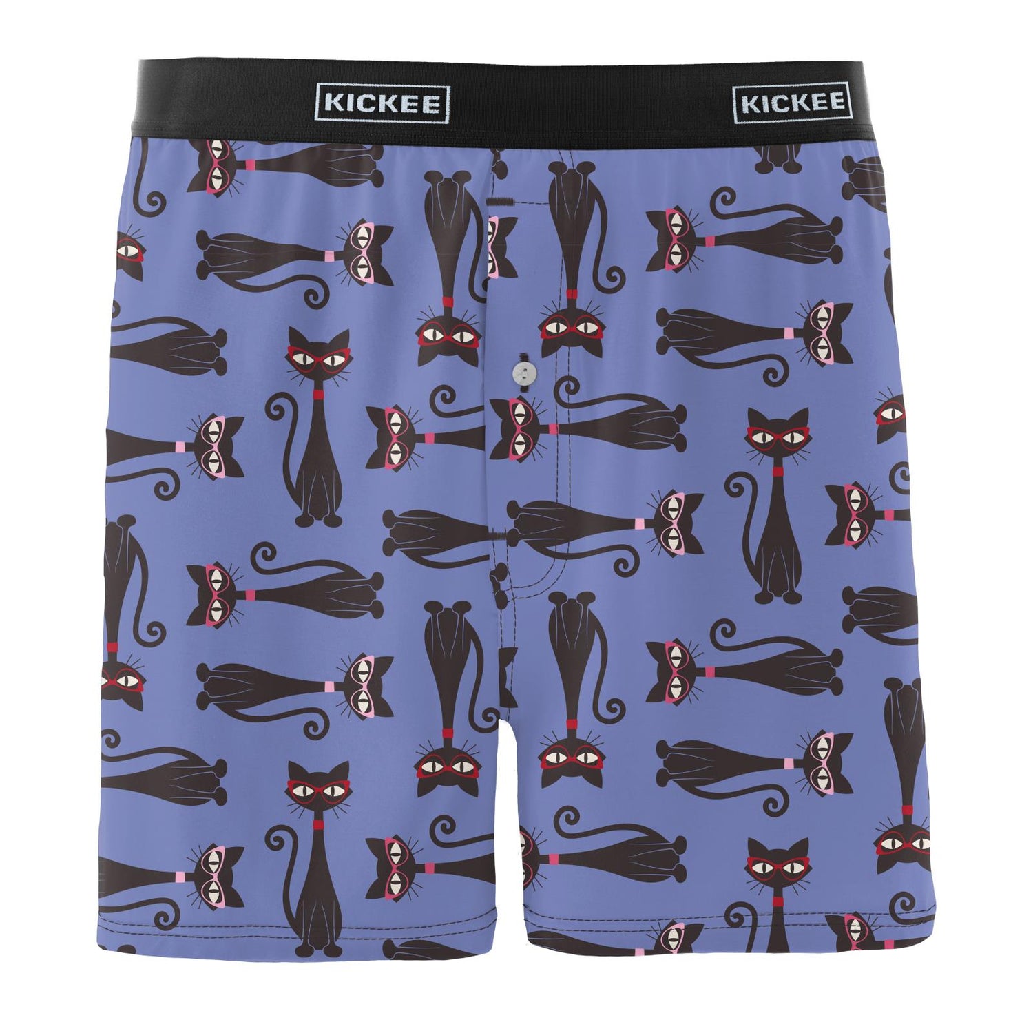 Men's Print Boxer Short in Forget Me Not Cool Cats