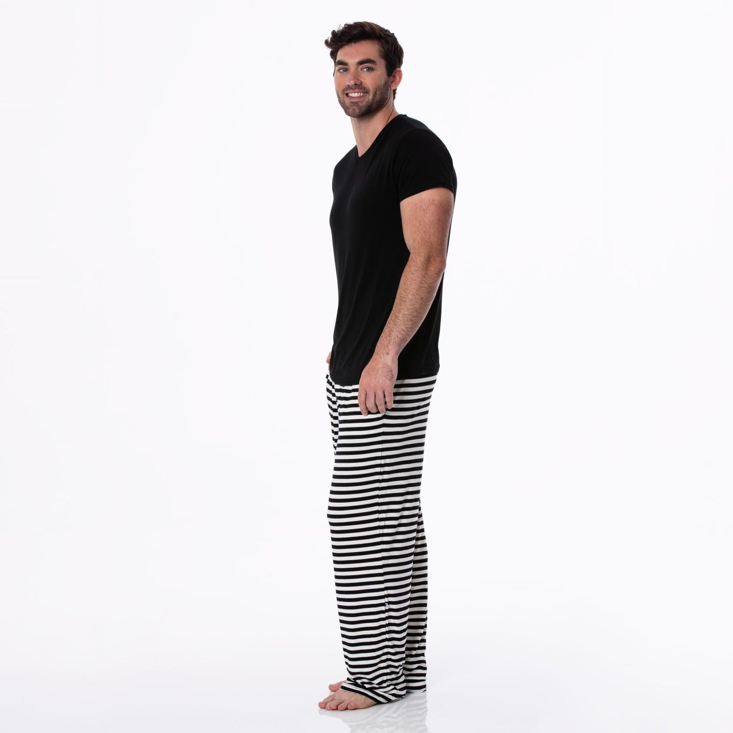 Men's Print Pajama Pants in Jailhouse Rock Stripe