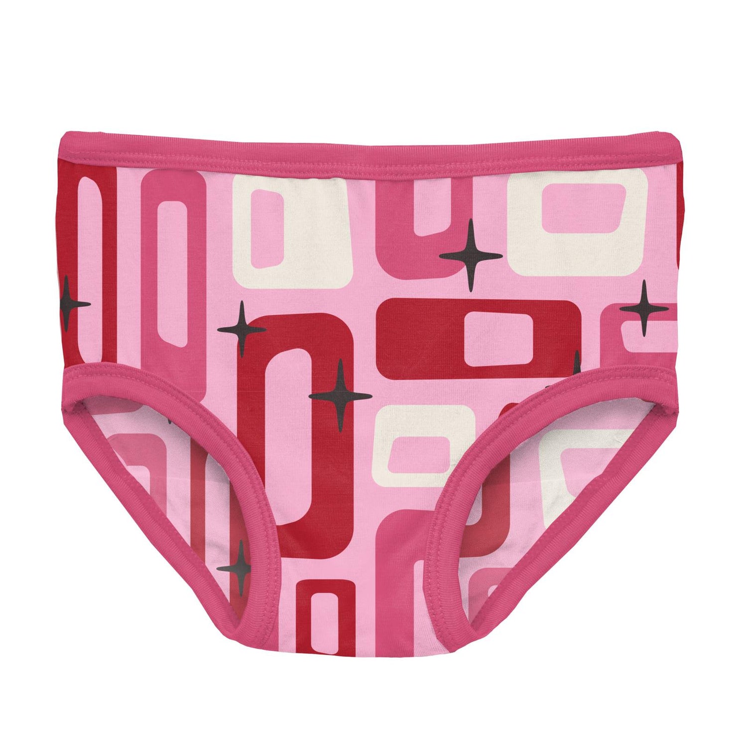 Print Girl's Underwear in Cotton Candy Mid Century Modern