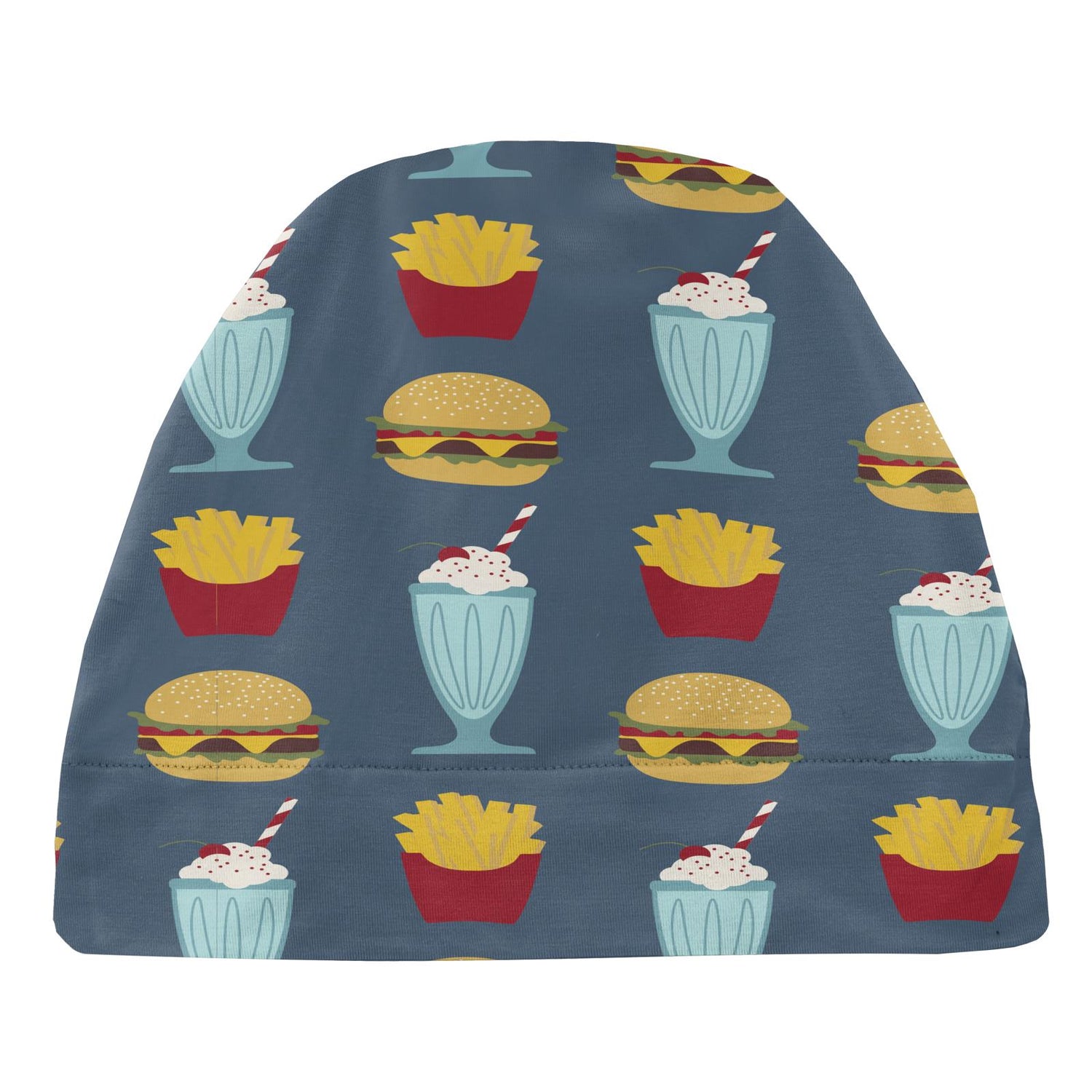 Adult Print Fitted Hat in Deep Sea Cheeseburger