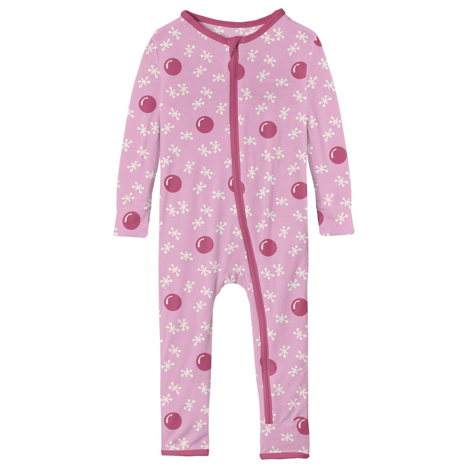 Print Coverall with Zipper in Cotton Candy Jacks
