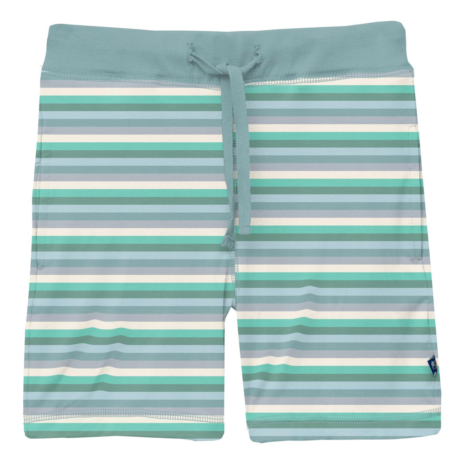 Print Lightweight Drawstring Shorts in April Showers Stripe