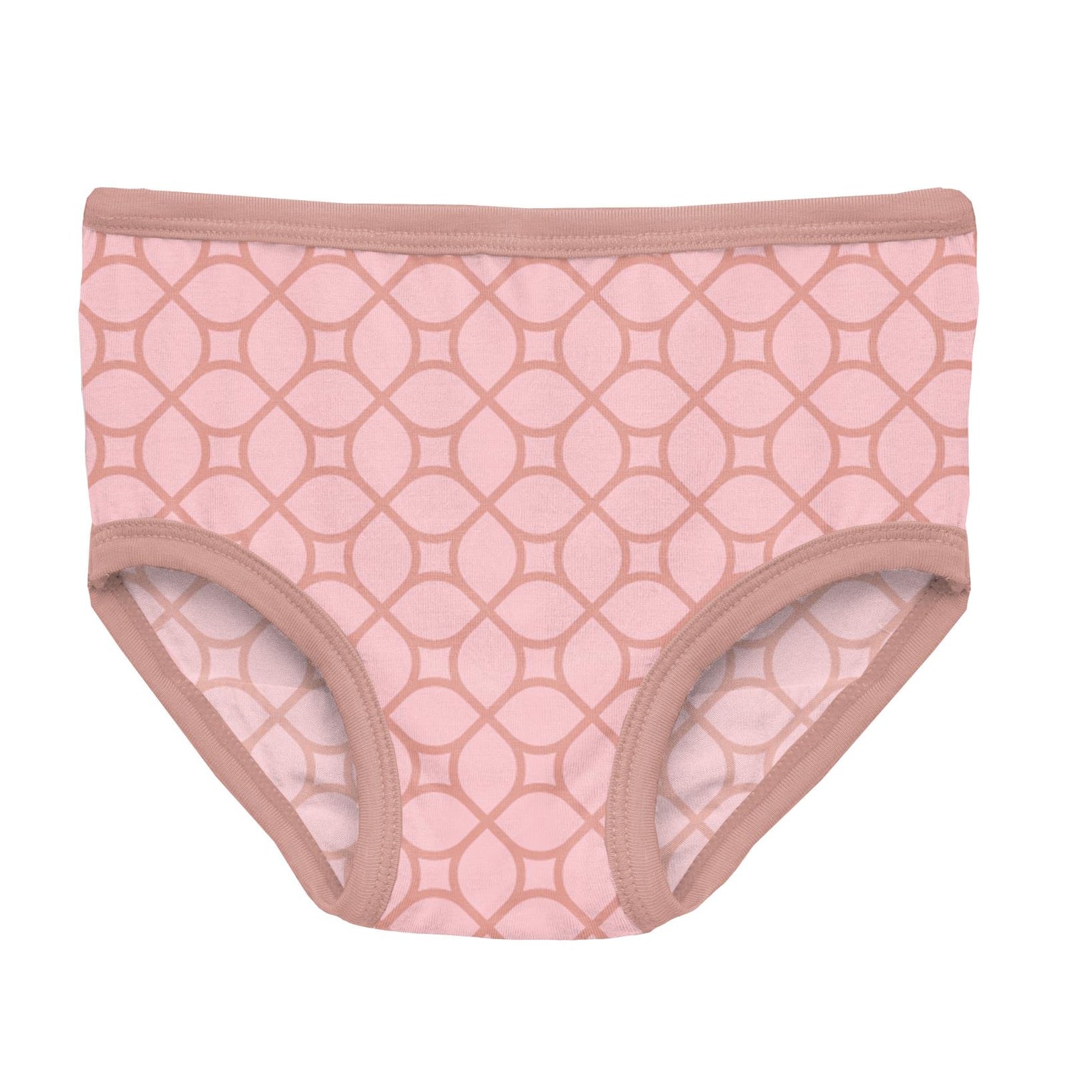 Print Girl's Underwear in Blush Spring Lattice