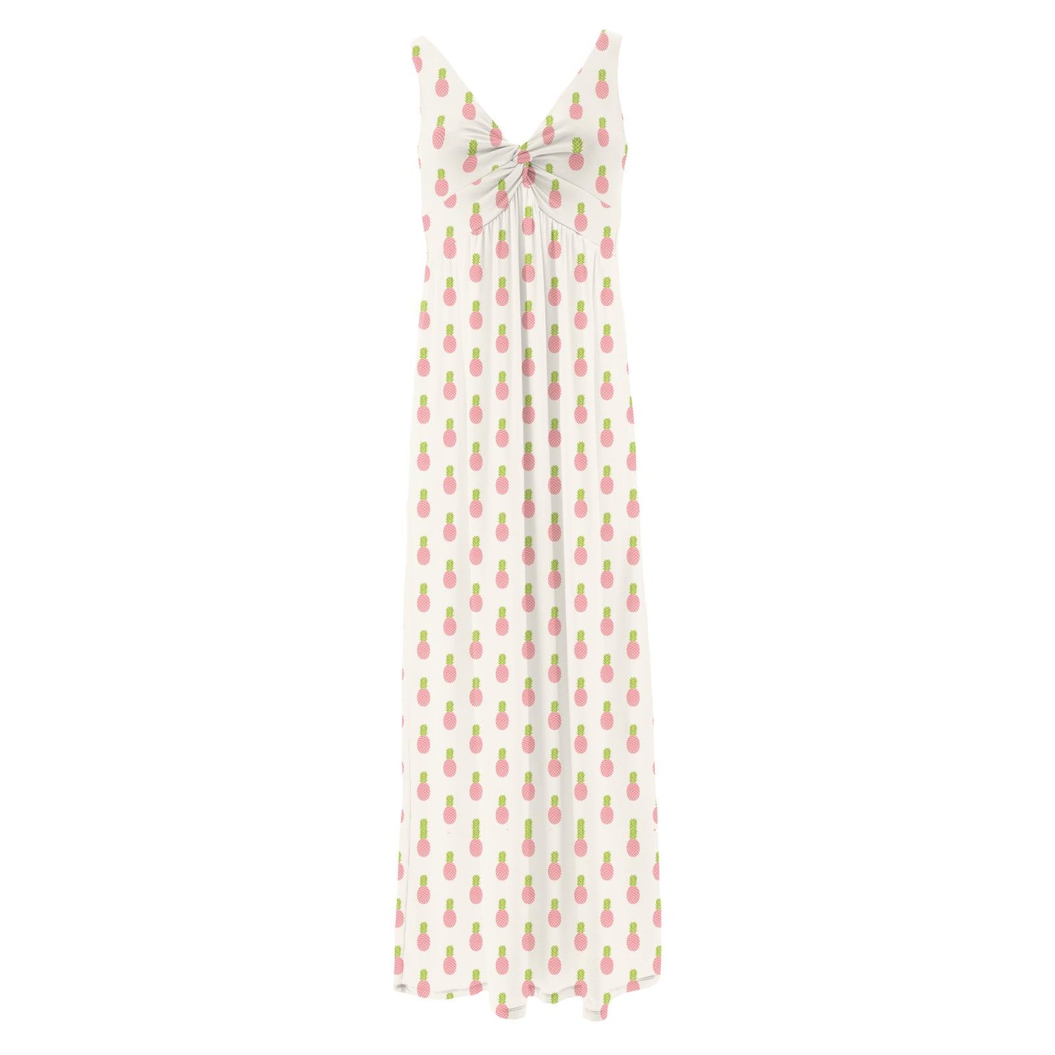 Women's Print Simple Twist Nightgown in Strawberry Pineapples