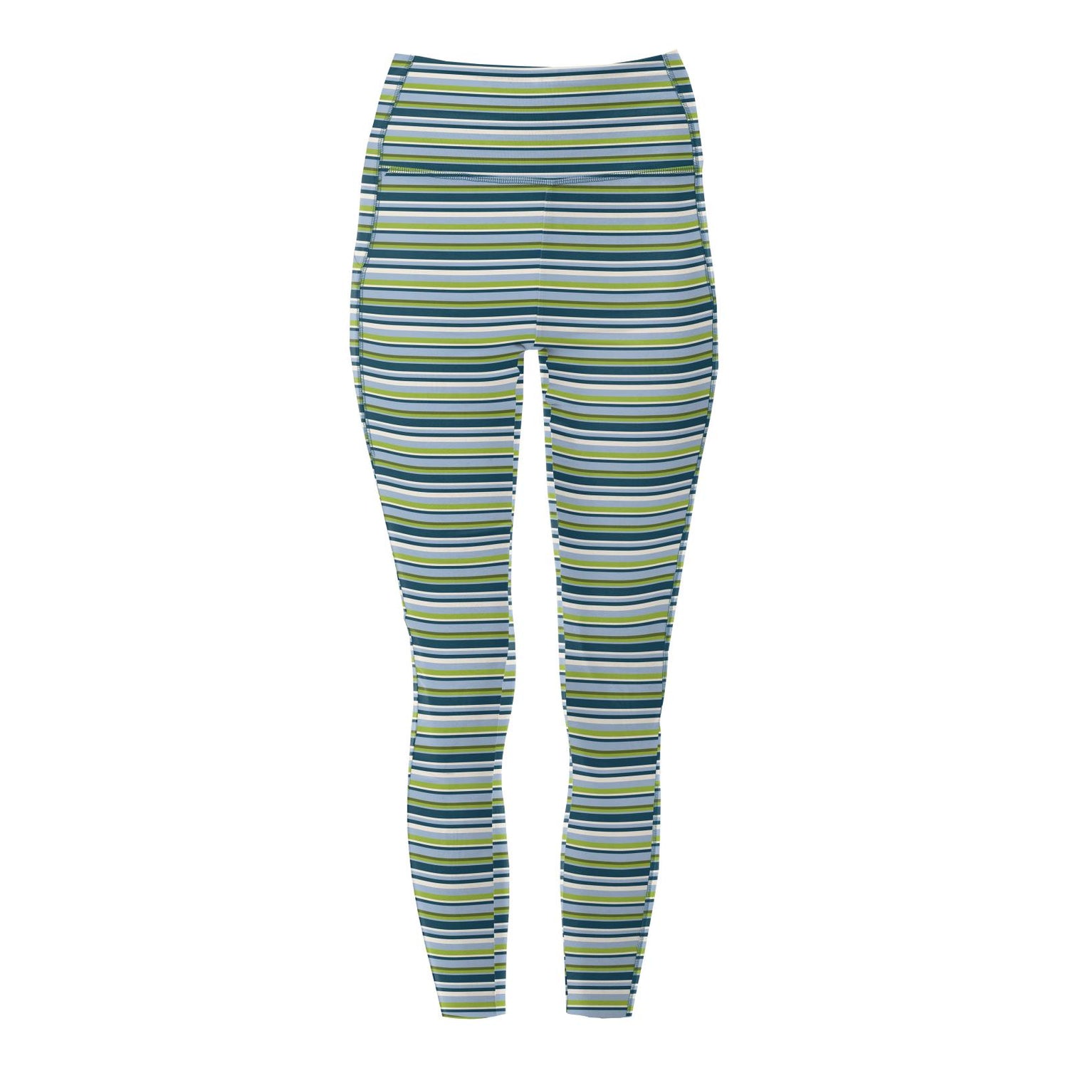 Women's Print Luxe Stretch 7/8 Leggings with Pockets in Anniversary Sailaway Stripe