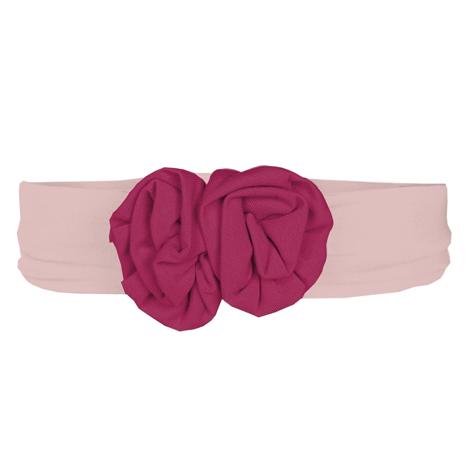 Flower Headband in Baby Rose with Berry
