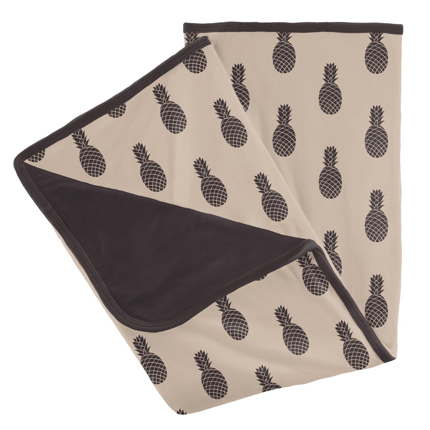 Print Stroller Blanket in Burlap Pineapples