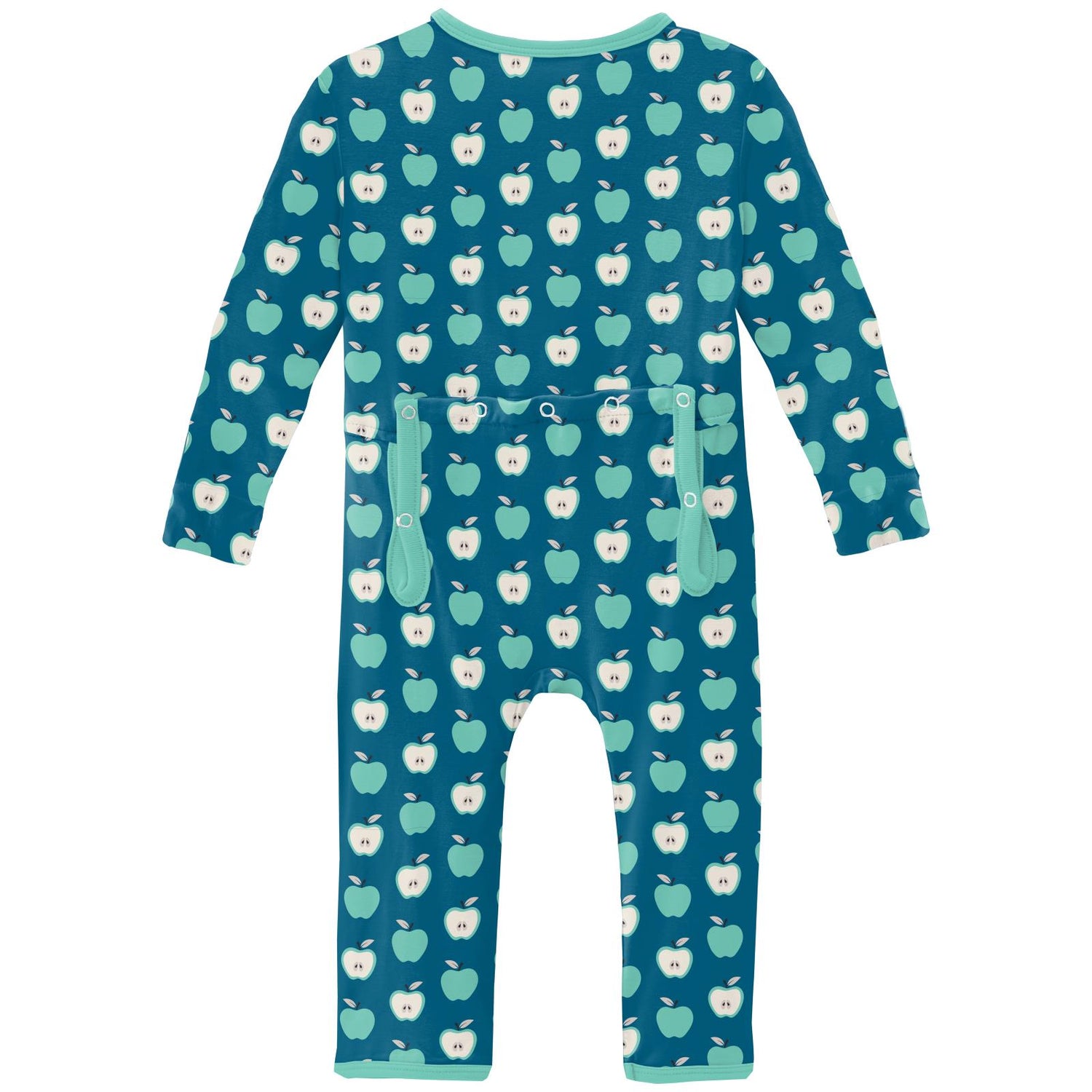 Print Coverall with Snaps in Seaport Johnny Appleseed
