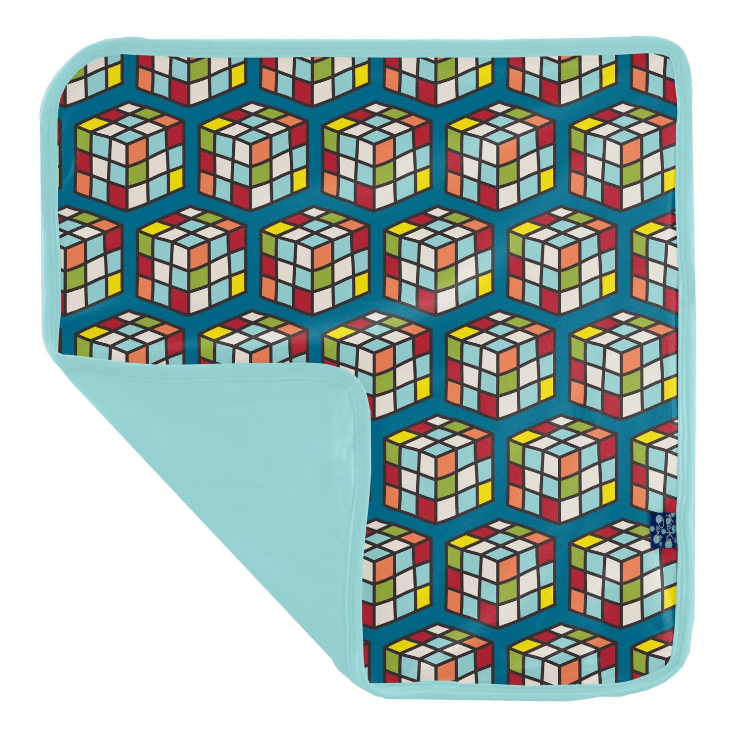 Print Lovey in Cerulean Blue Puzzle Cube
