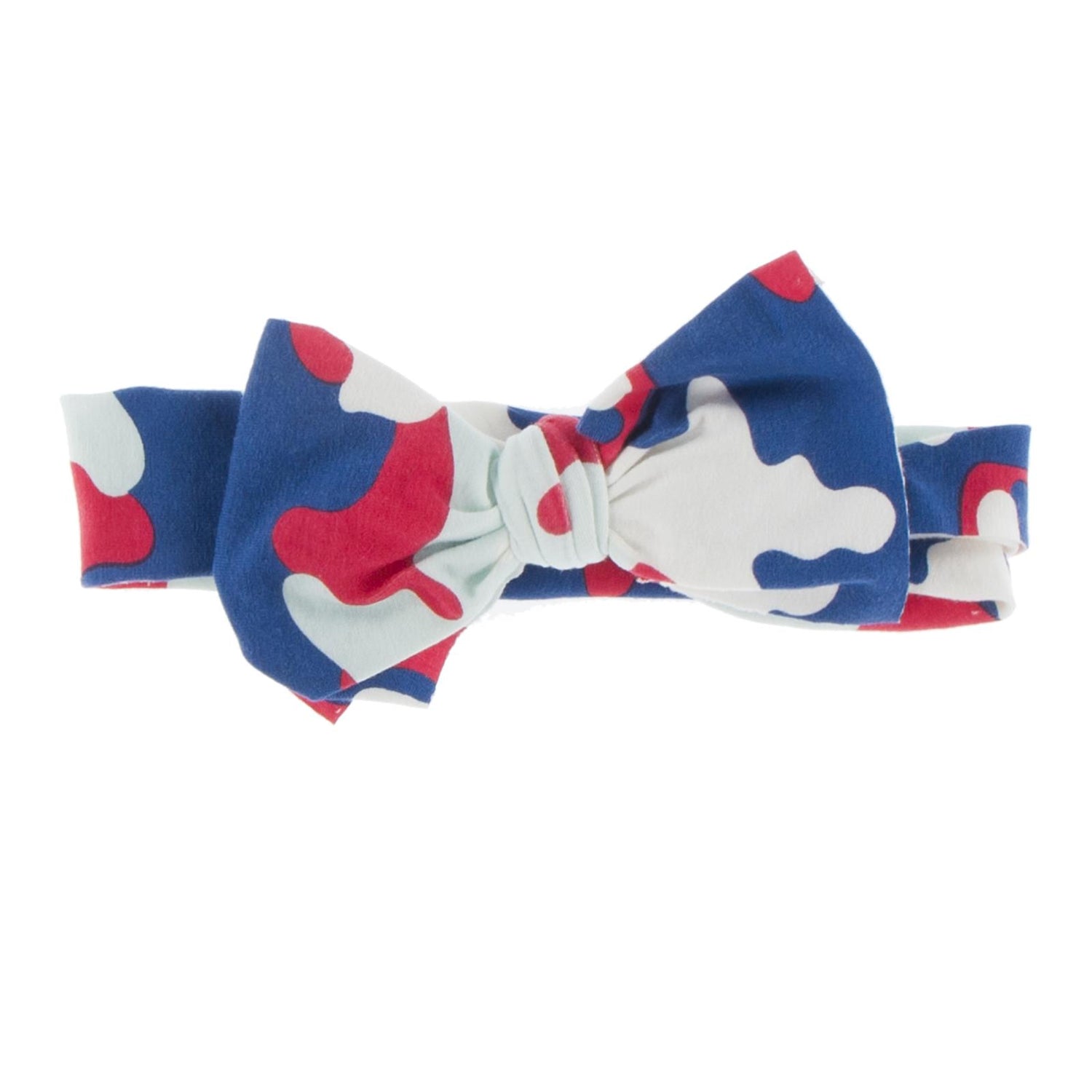 Print Luxe Mini Wrap with Bow in Flag Red Military