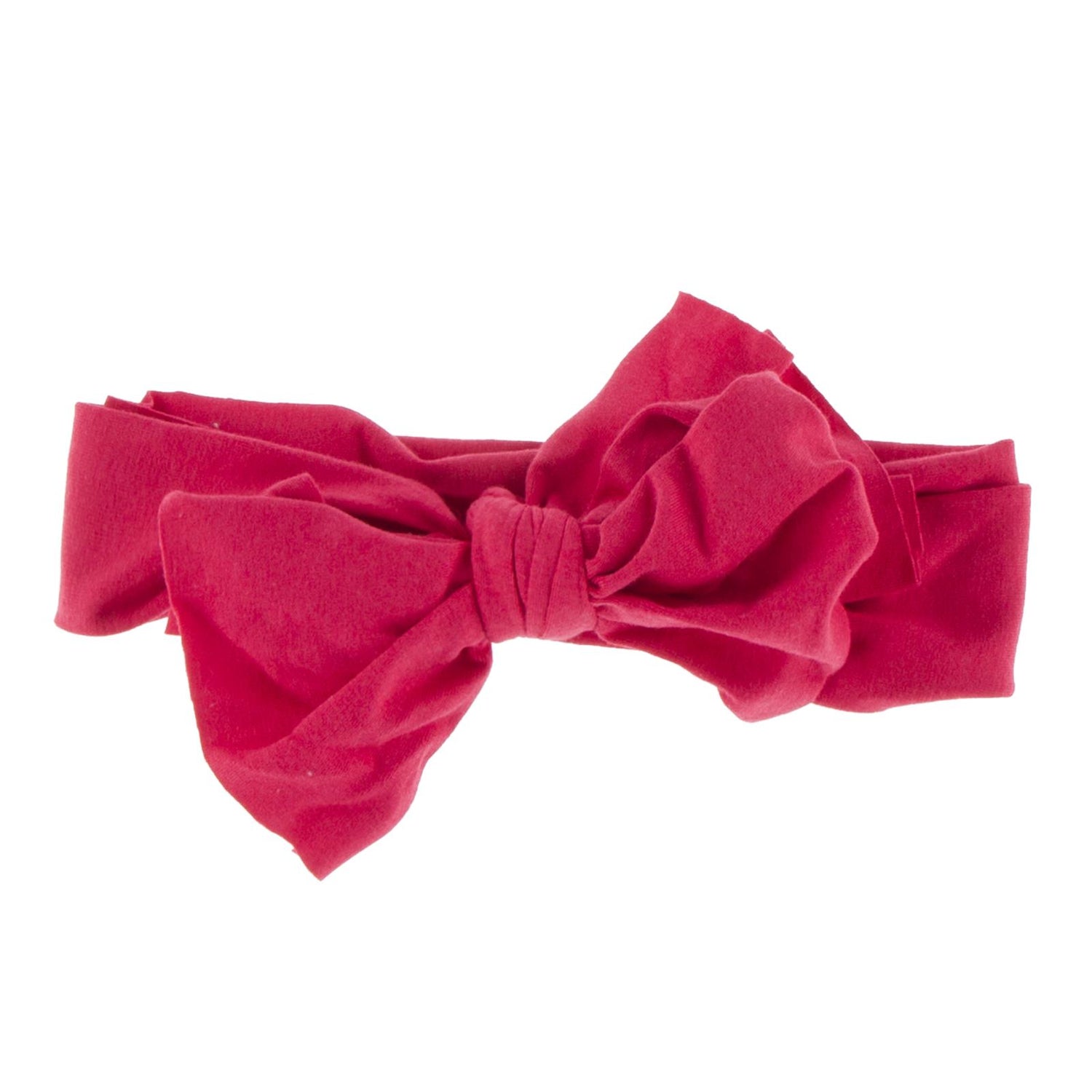 Luxe Head Wrap with Bow in Flag Red