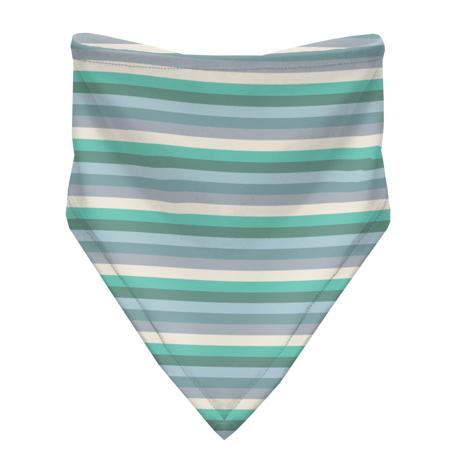 Print Bandana Bib Set of 3 in Spring Sky Pussy Willows, Natural and April Showers Stripe