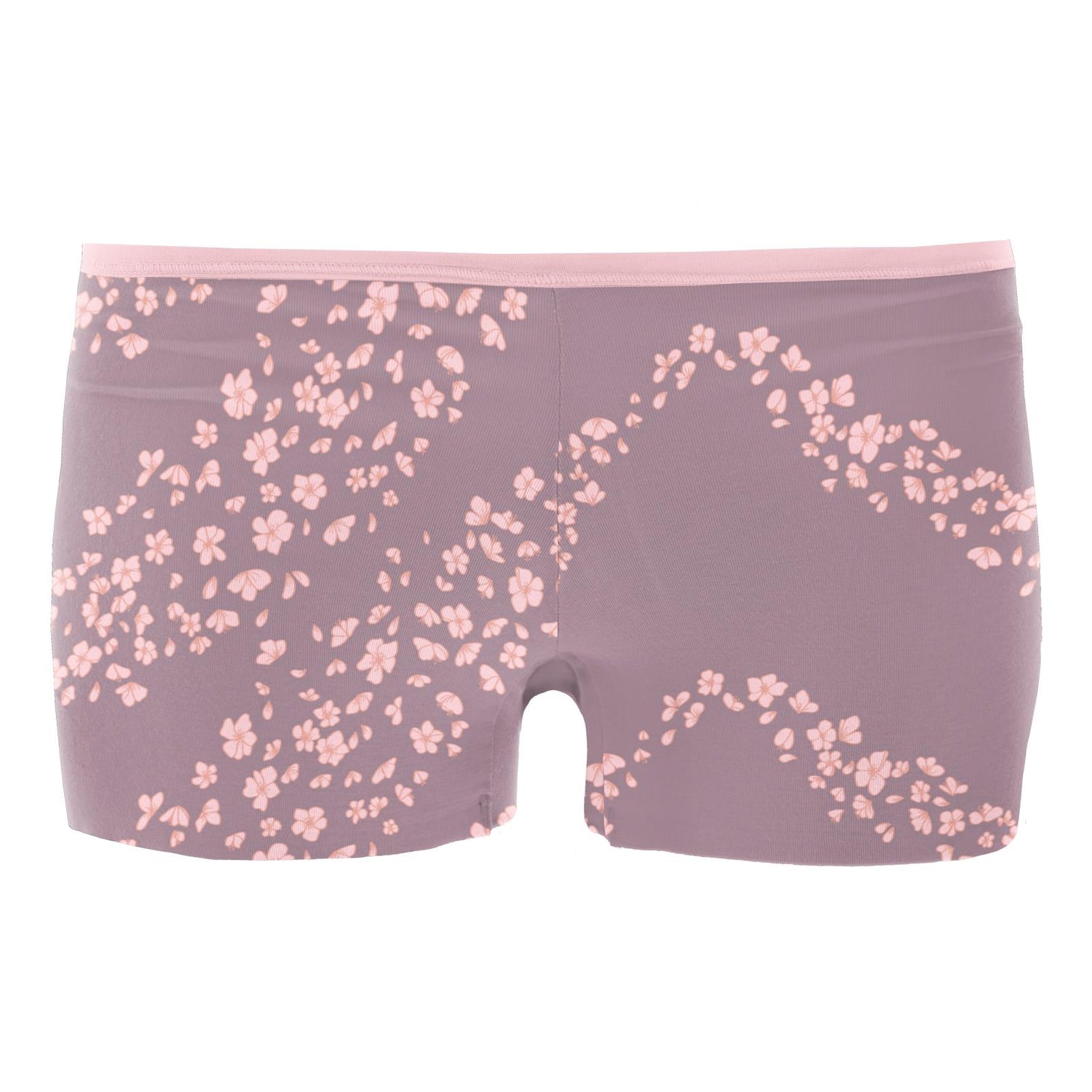 Women's Print Boy Short Underwear in Elderberry Sakura Wind