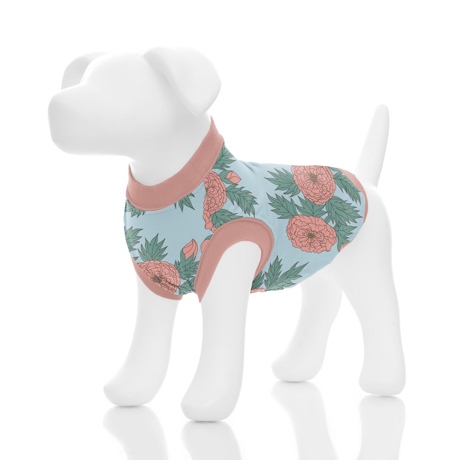 Print Luxe Sleeveless Dog Tee in Spring Sky Floral