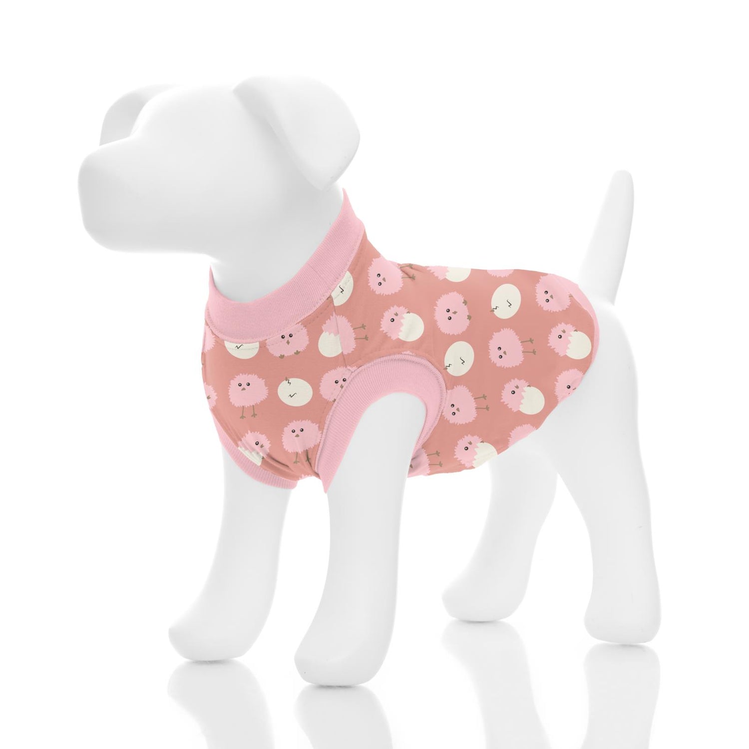 Print Sleeveless Dog Tee in Blush Peep Peeps