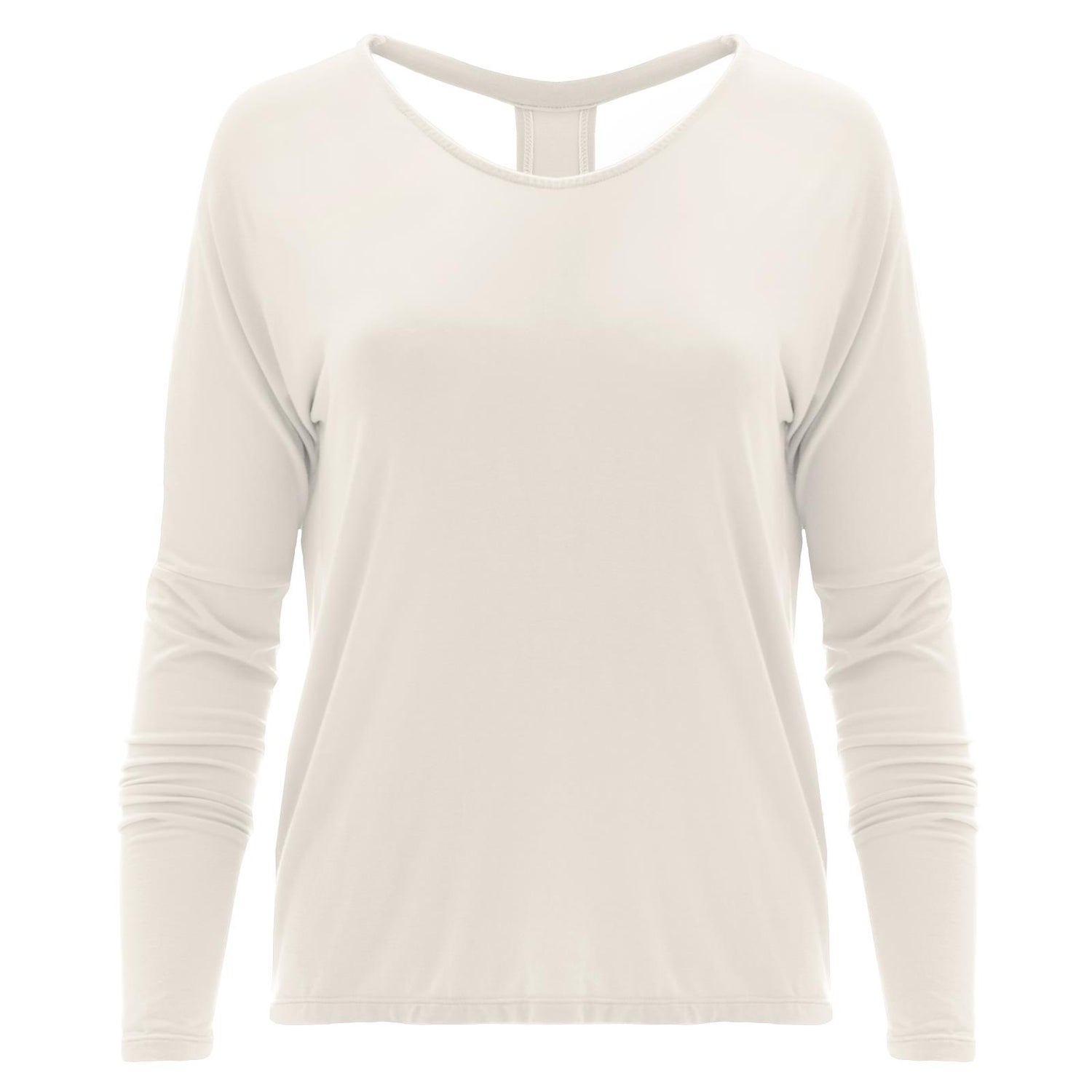 Women's Solid Open Back Top in Natural
