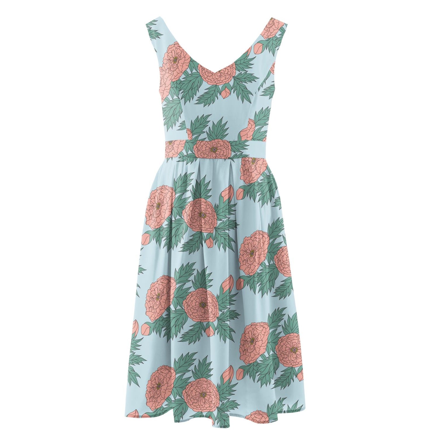 Women's Print Woven Dress in Spring Sky Floral