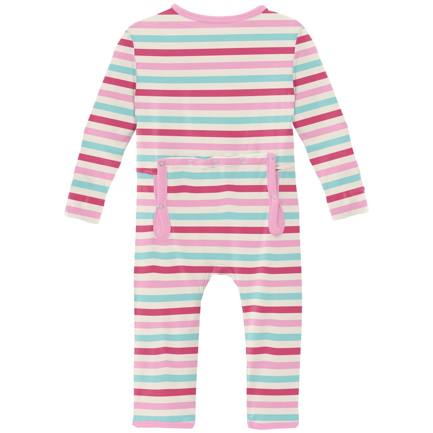 Print Coverall with Zipper in Sock Hop Stripe