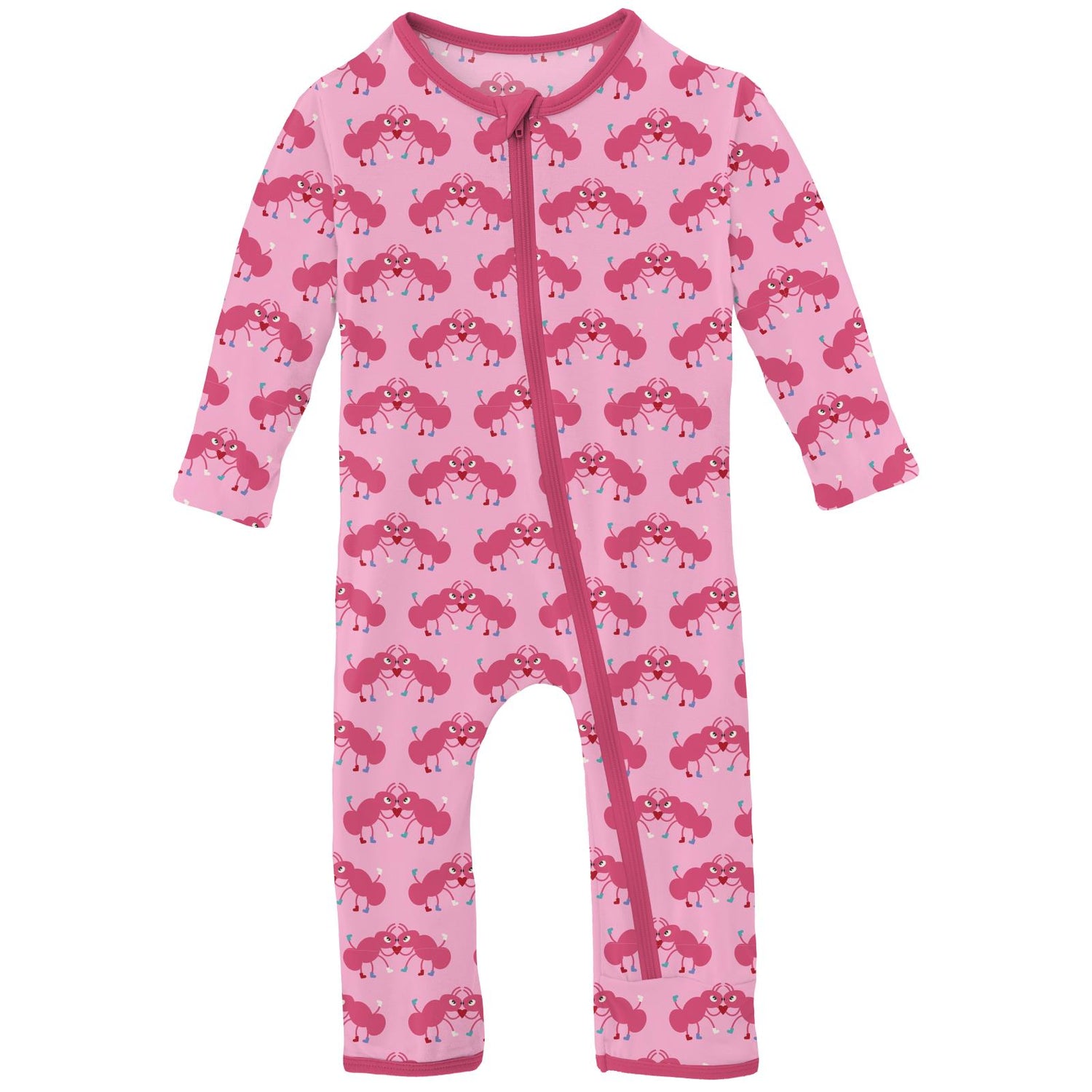Print Coverall with Zipper in Cotton Candy Jitterbug