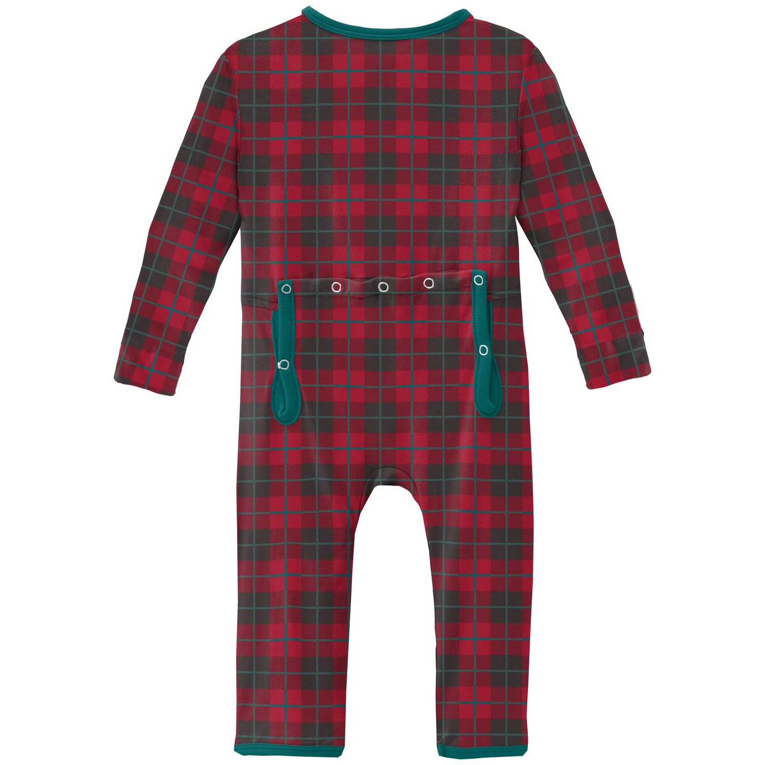 Print Coverall with Zipper in Anniversary Plaid
