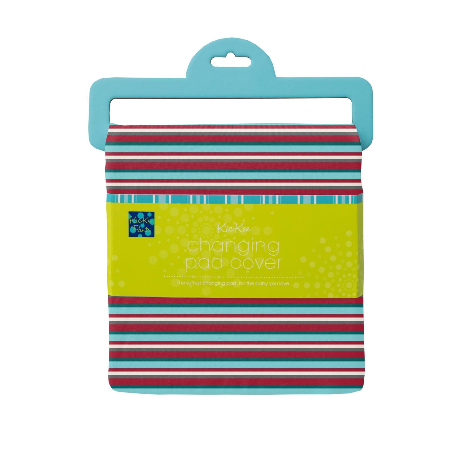 Print Changing Pad Cover in Christmas Stripe