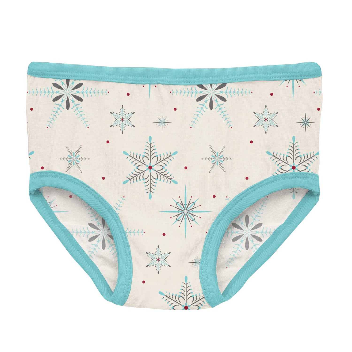 Print Girl's Underwear in Natural Snowflakes
