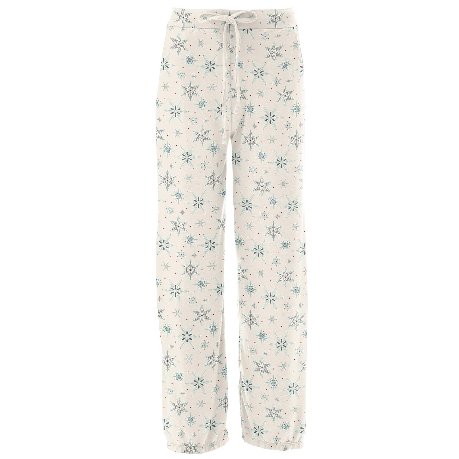 Women's Print Lounge Pants in Natural Snowflakes