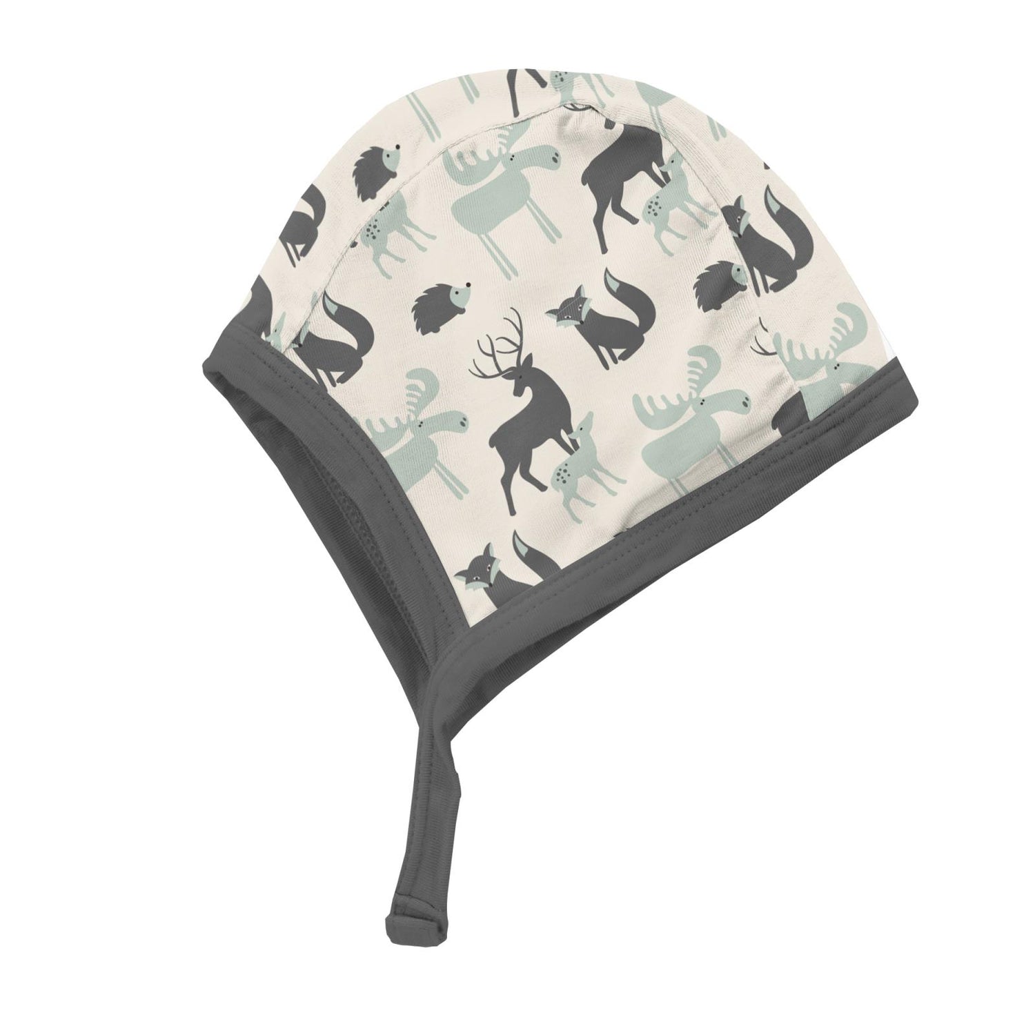 Print Aviator Hat in Natural Forest Animals