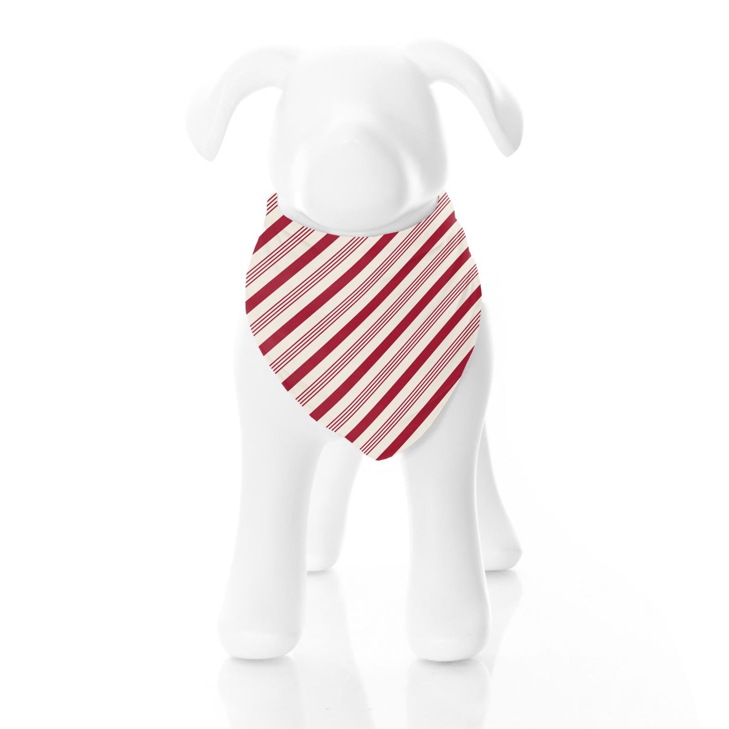 Print Dog Bandana in Crimson Candy Cane Stripe