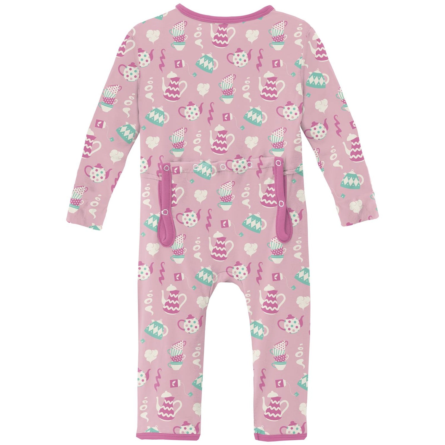 Print Coverall with 2 Way Zipper in Cake Pop Tea Party