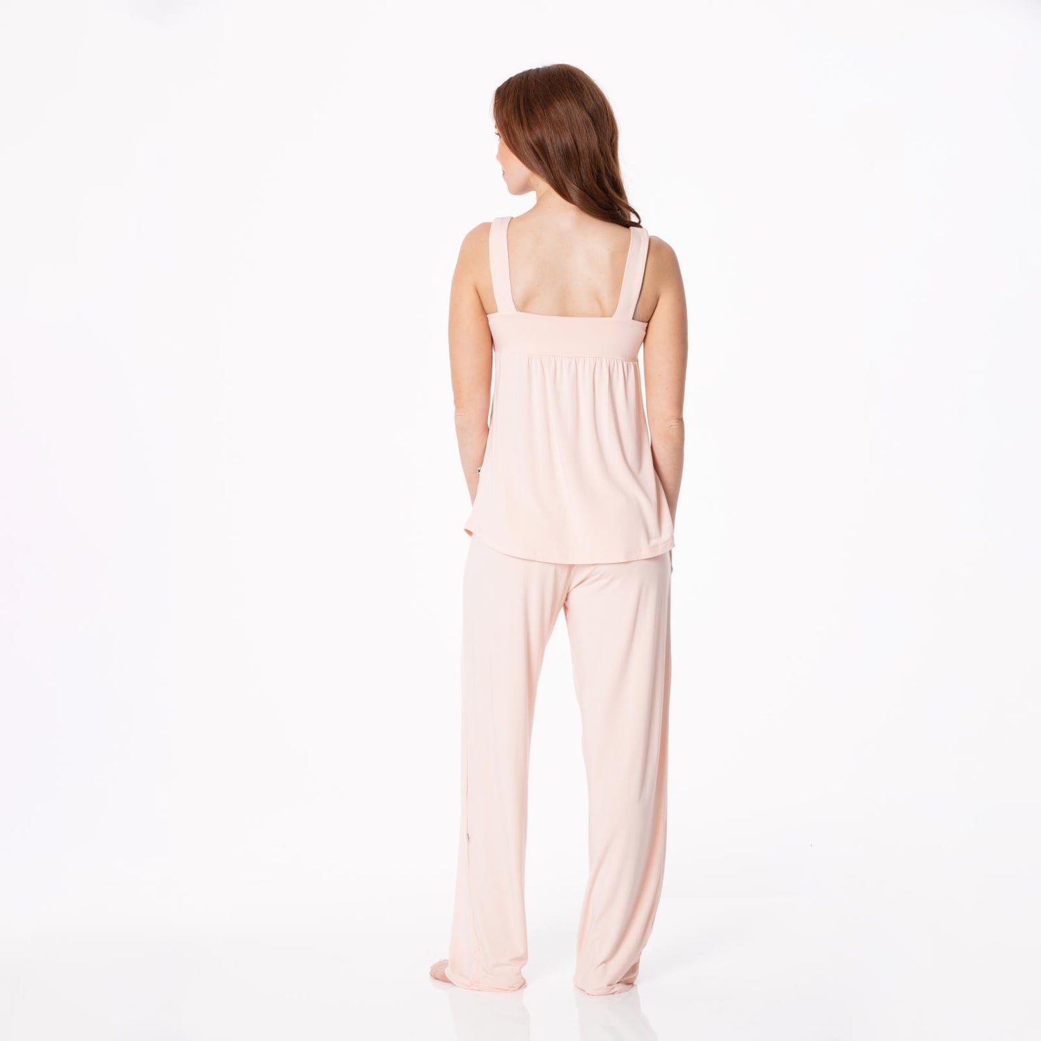 Women's Twist Tank and Pajama Pants Set in Peach Blossom