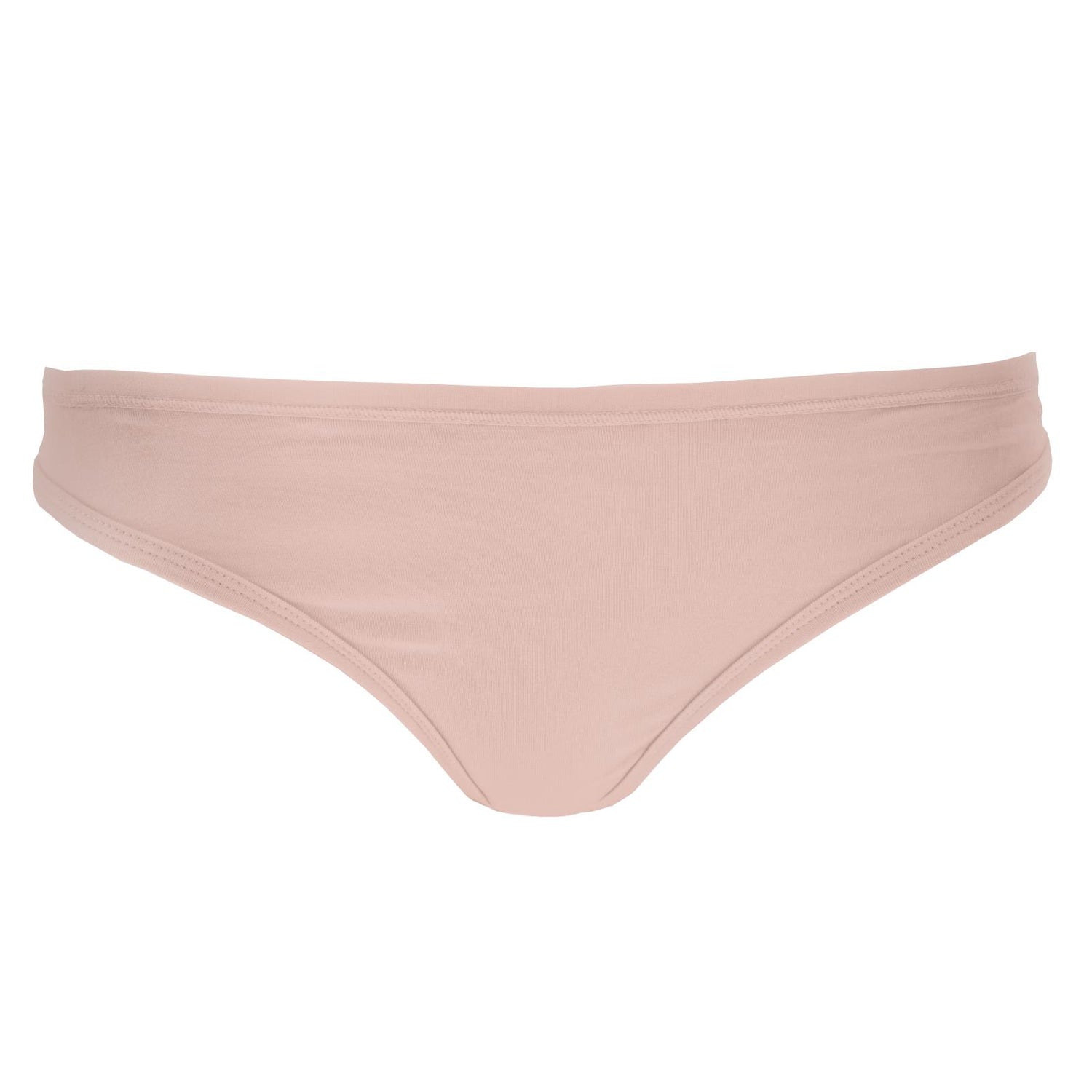 Women's Solid Classic Thong Underwear in Peach Blossom