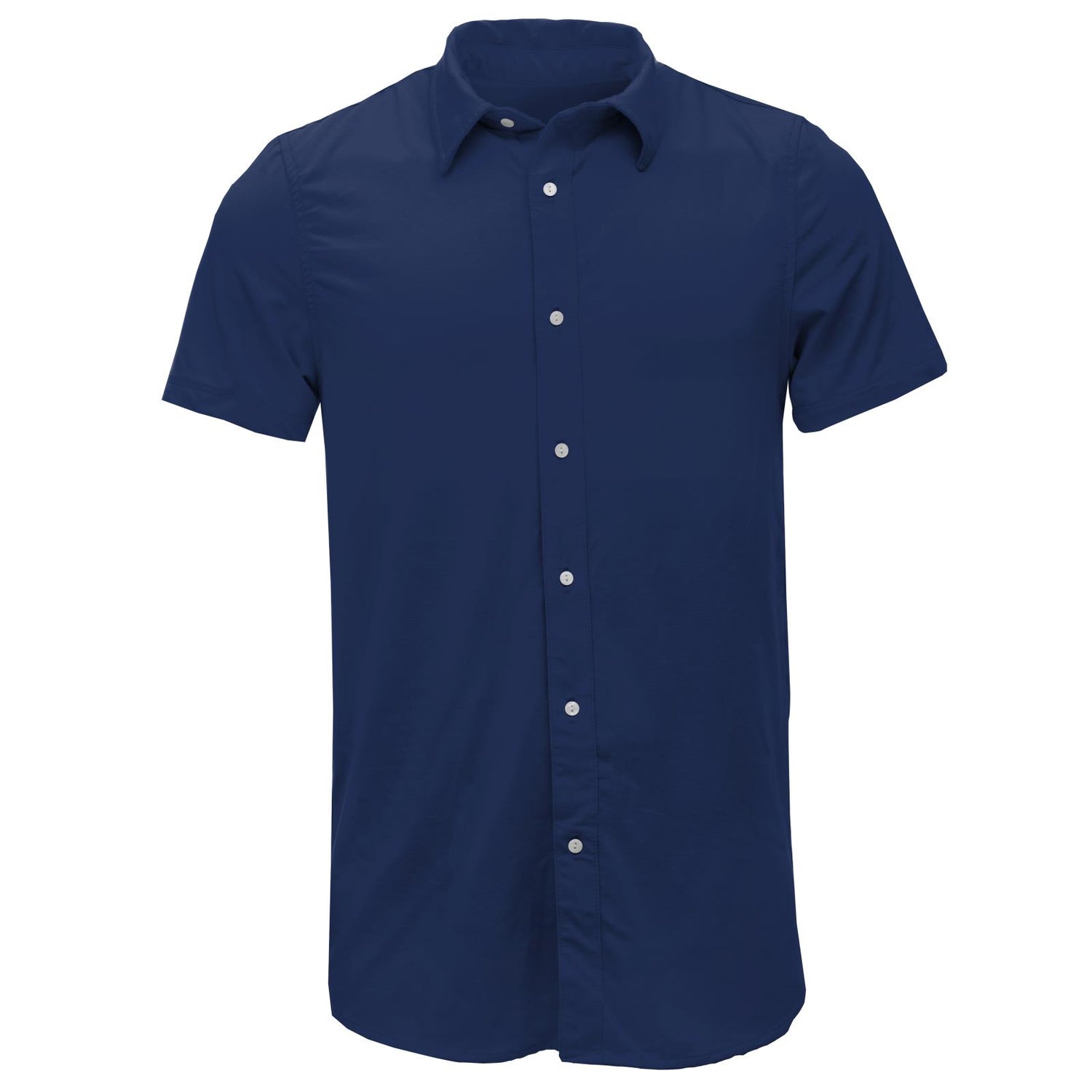 Men's Short Sleeve Button Down Shirt in Flag Blue