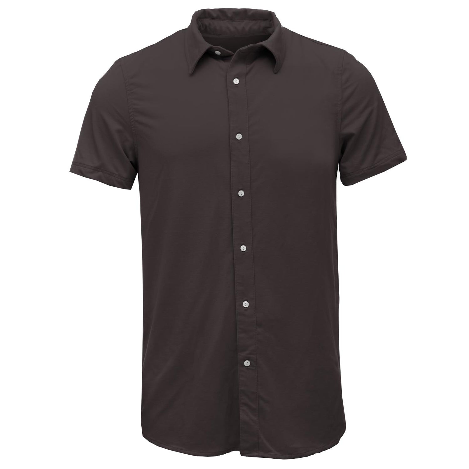 Men's Short Sleeve Woven Button Down Shirt in Midnight