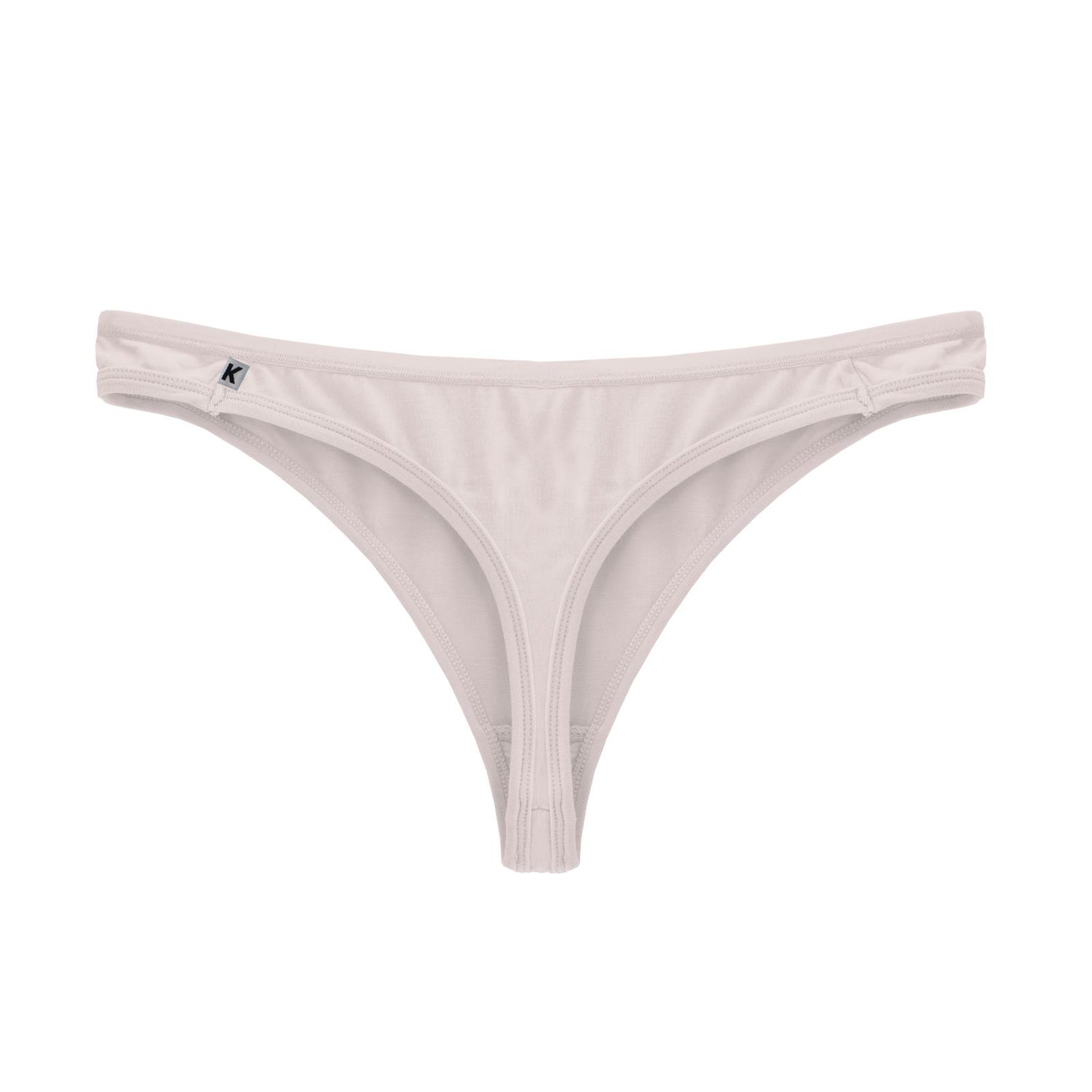 Women's Solid Classic Thong Underwear in Macaroon