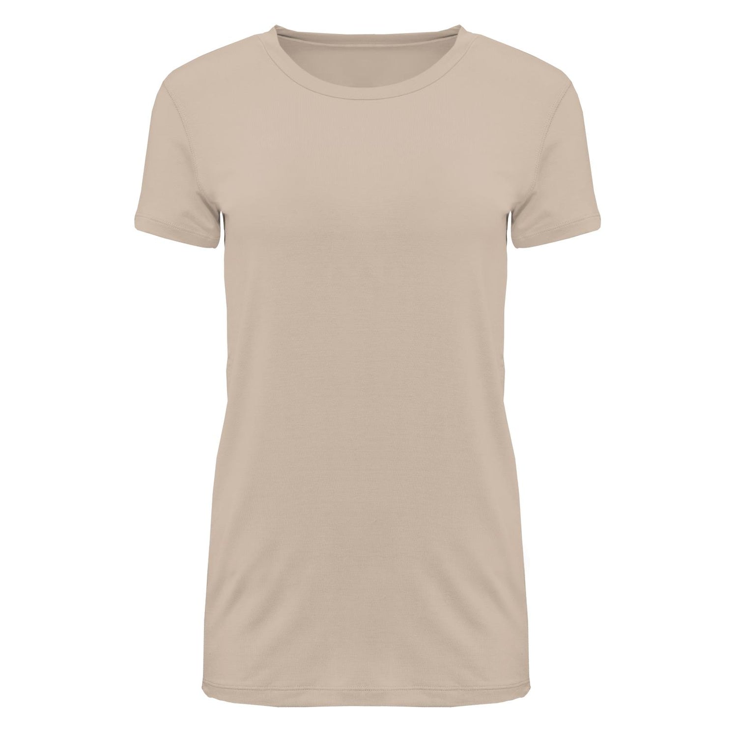 Women's Solid Short Sleeve Relaxed Tee in Burlap