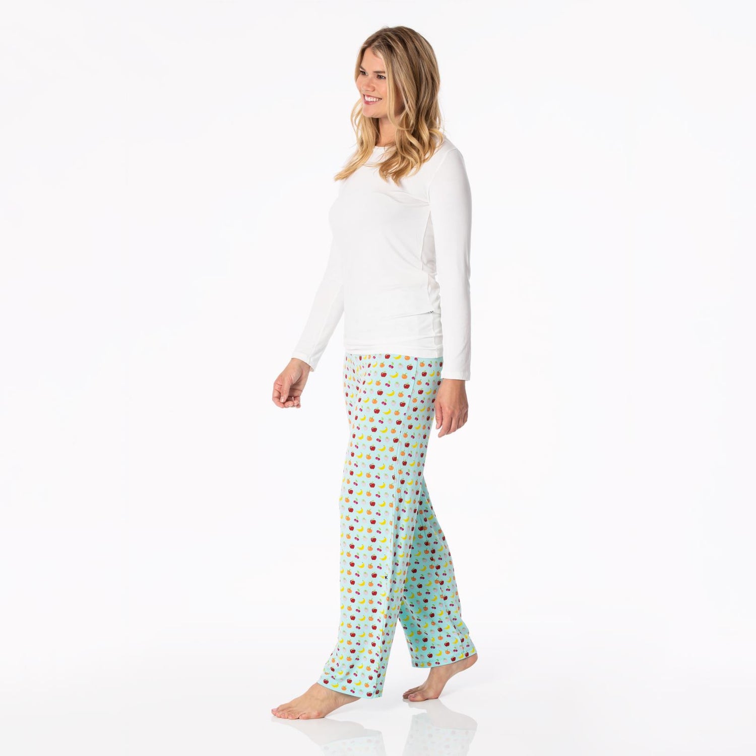 Women's Print Pajama Pants in Summer Sky Mini Fruit
