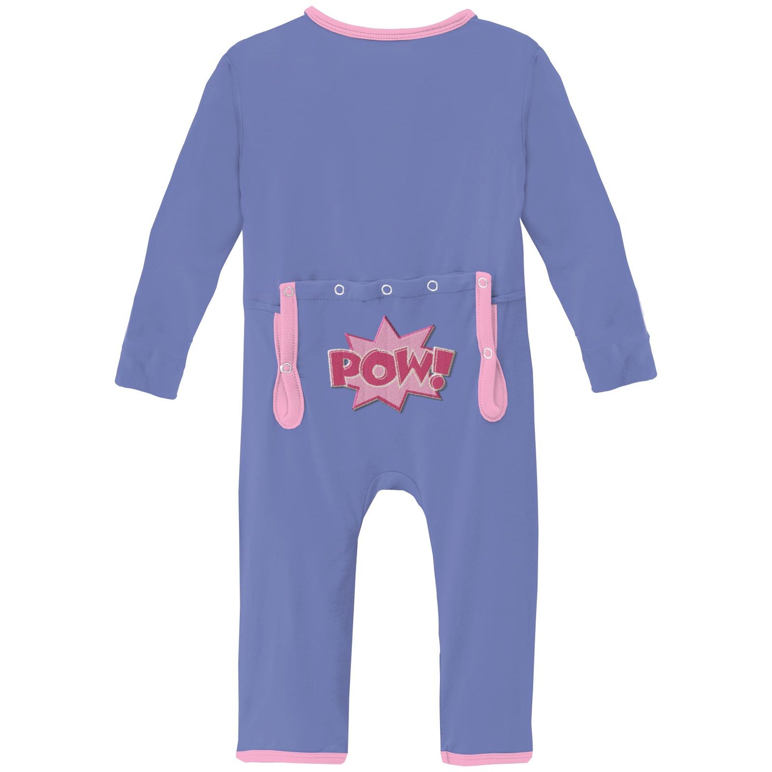 Applique Coverall with Zipper in Forget Me Not POW