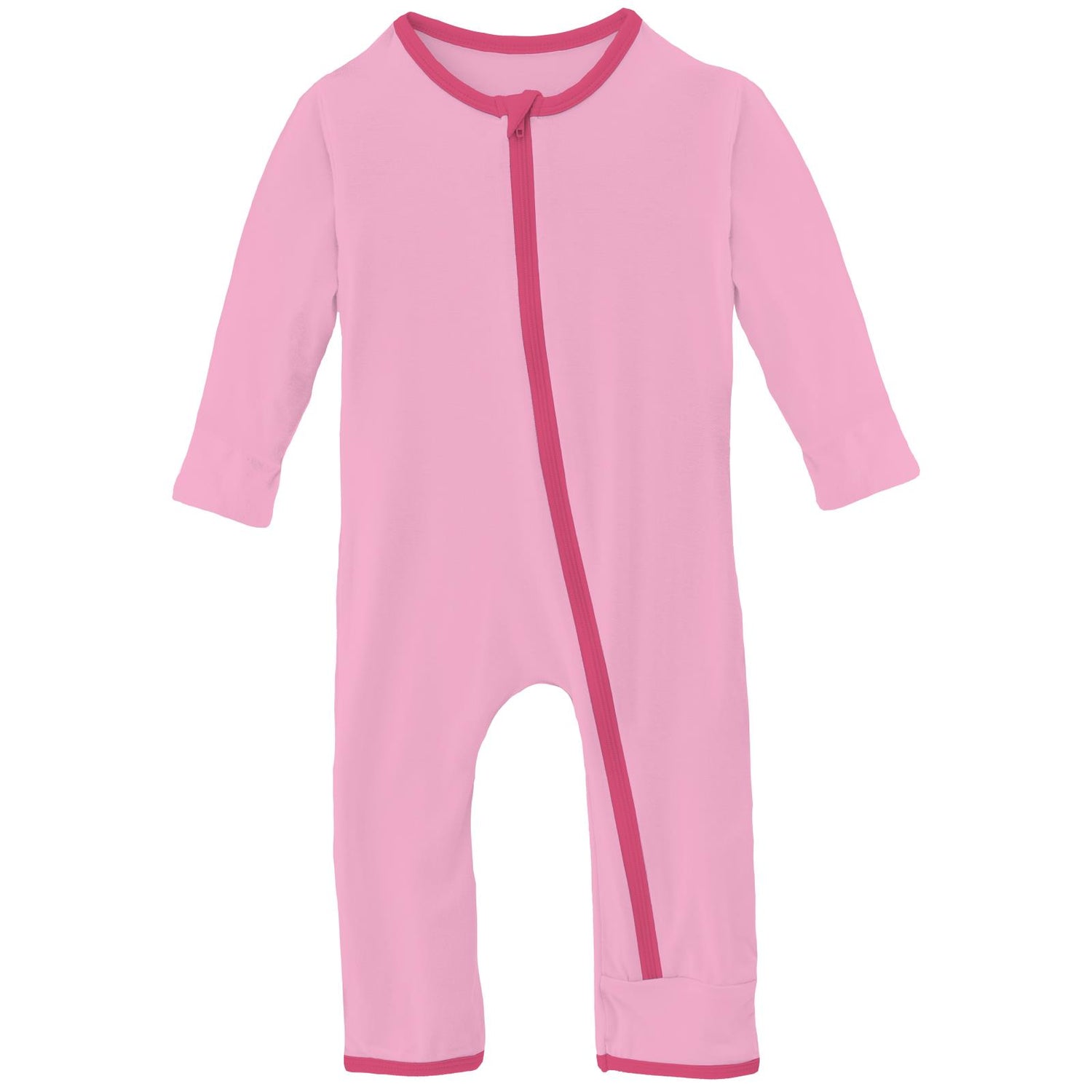 Applique Coverall with Zipper in Cotton Candy Jitterbug