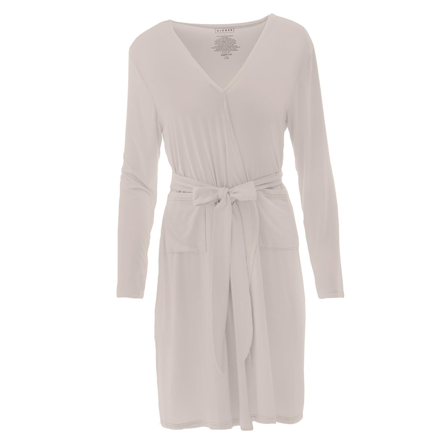 Women's Mid Length Lounge Robe in Latte