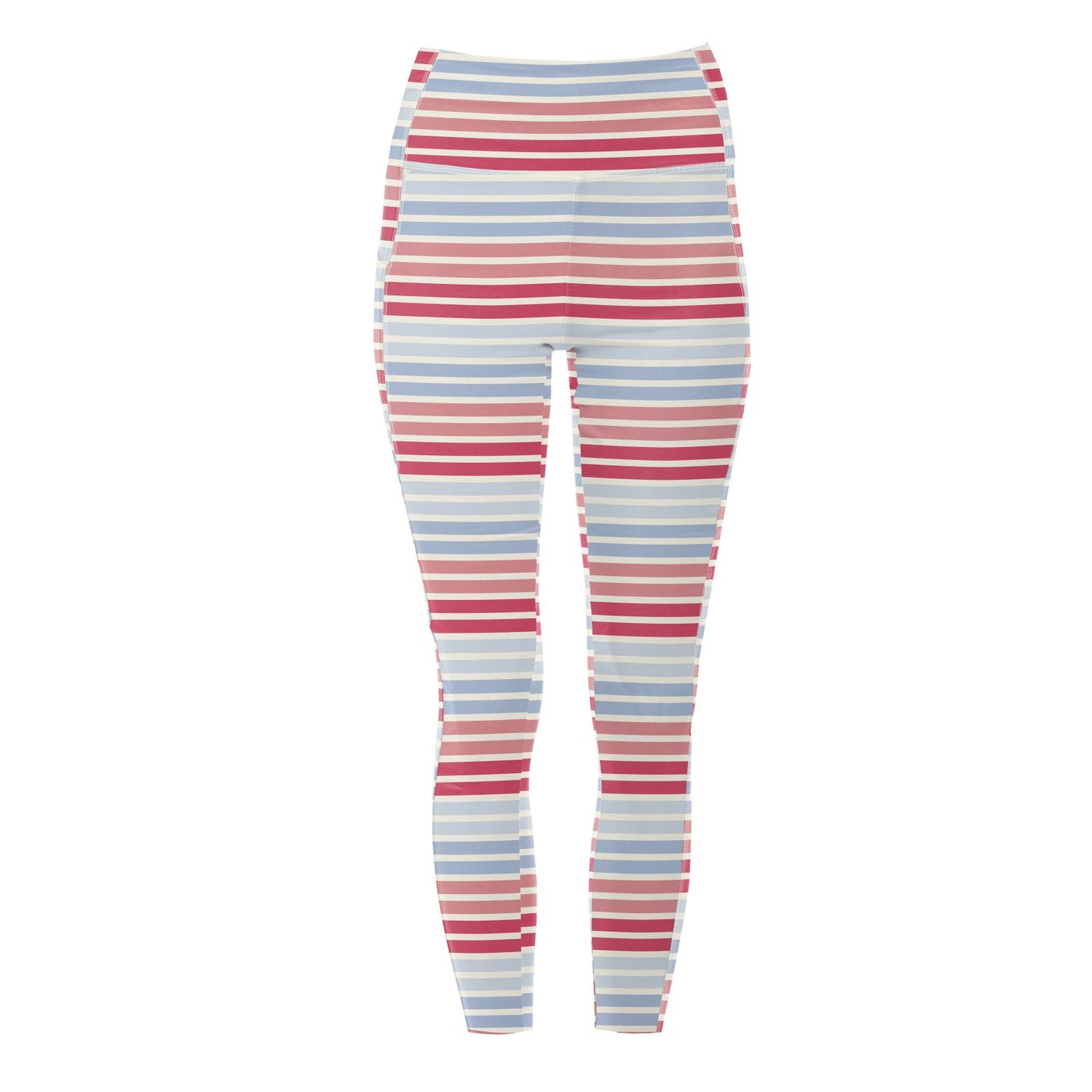 Women's Print Luxe Stretch 7/8 Leggings with Pockets in Cotton Candy Stripe
